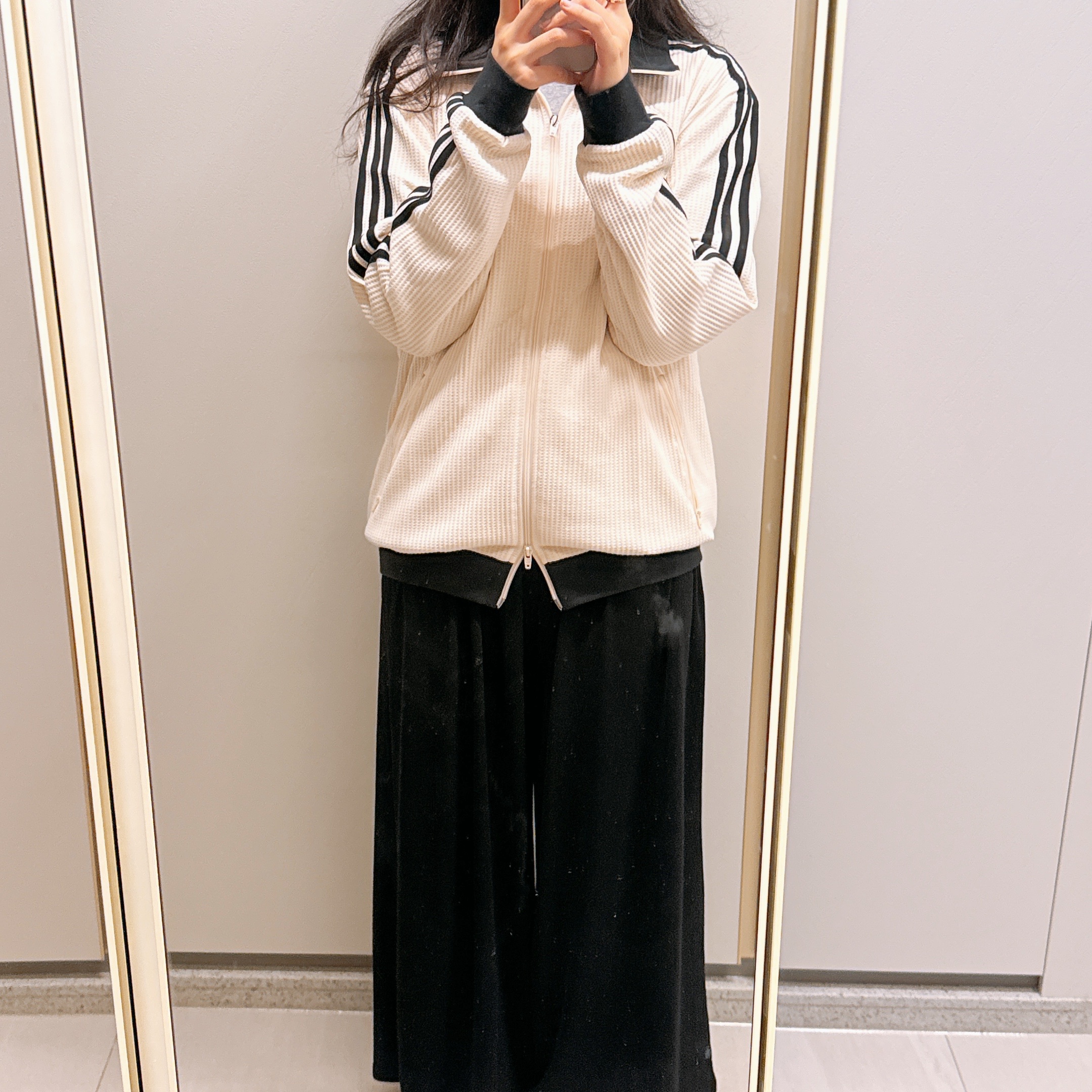 Adidas Waffle Beckenbauer Track Top Wonder White - KR Sizing 착용 스타일