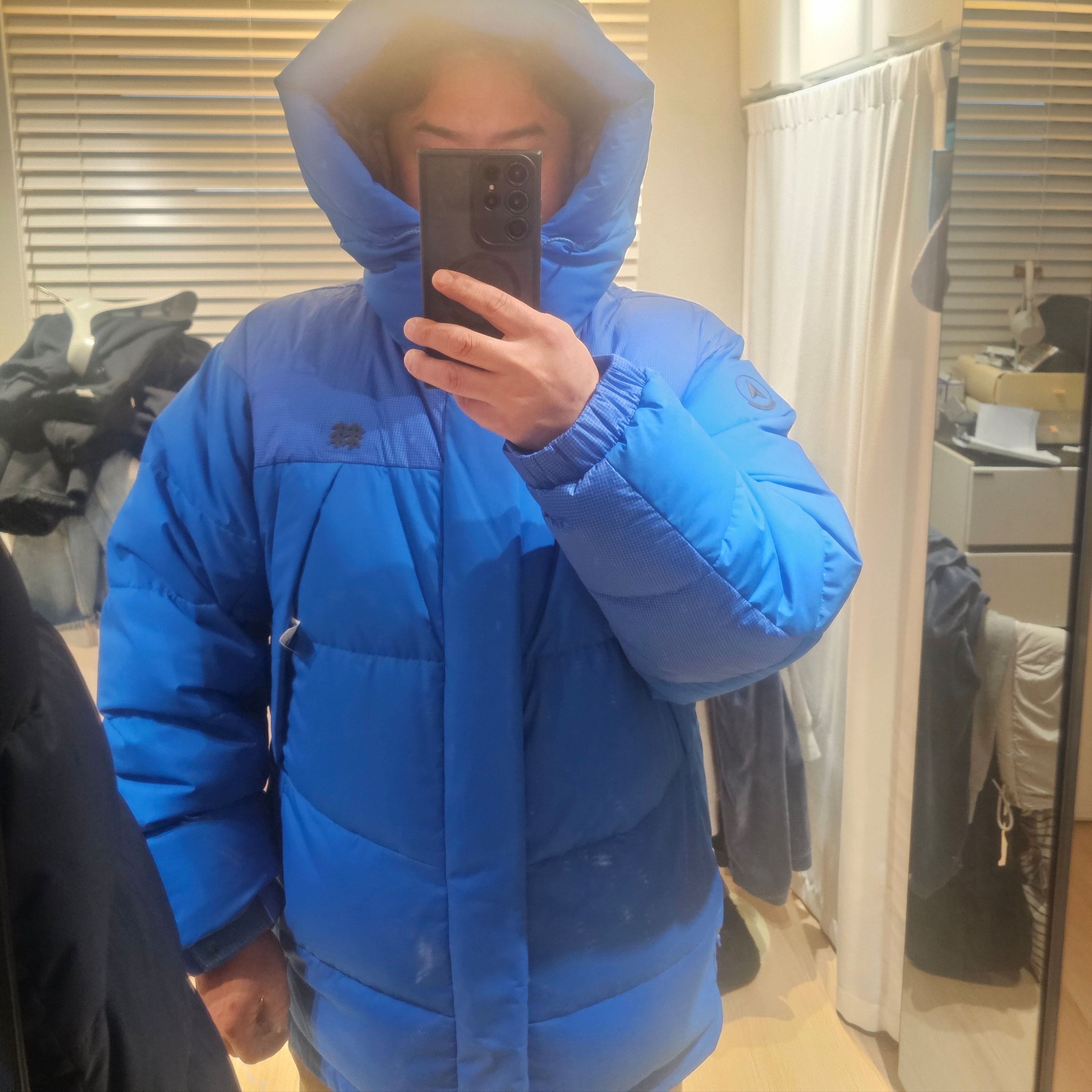 Kolon Sport Hero Belay Down Blue 착용 스타일