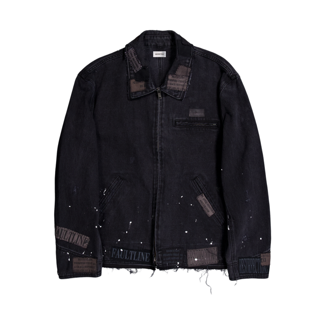 25-O006 Resurrection13 Zip Up Work Jaket Black