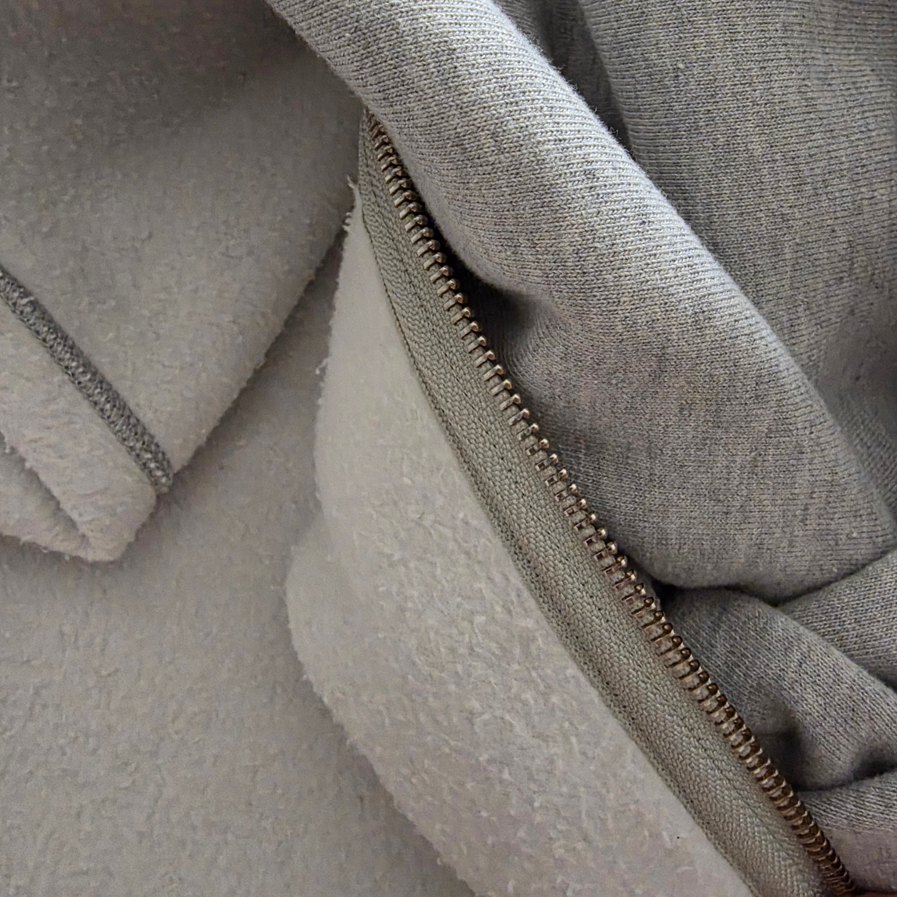 Nike x Stussy Full Zip Fleece Hoodie Grey Heather (FJ9181-050) 착용 스타일