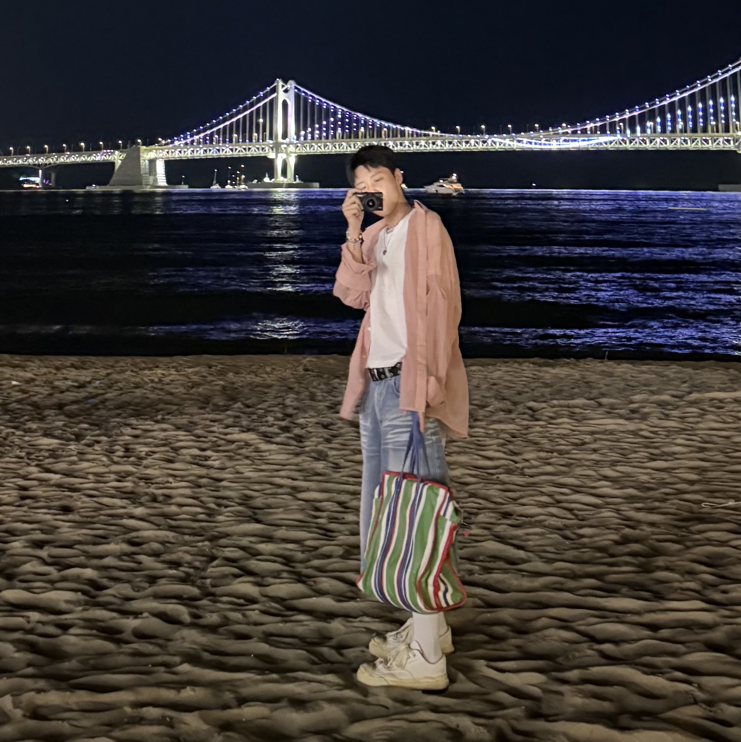 Maison Mihara Yasuhiro Hank OG Sole OD Canvas Low-top Sneakers White 착용 스타일