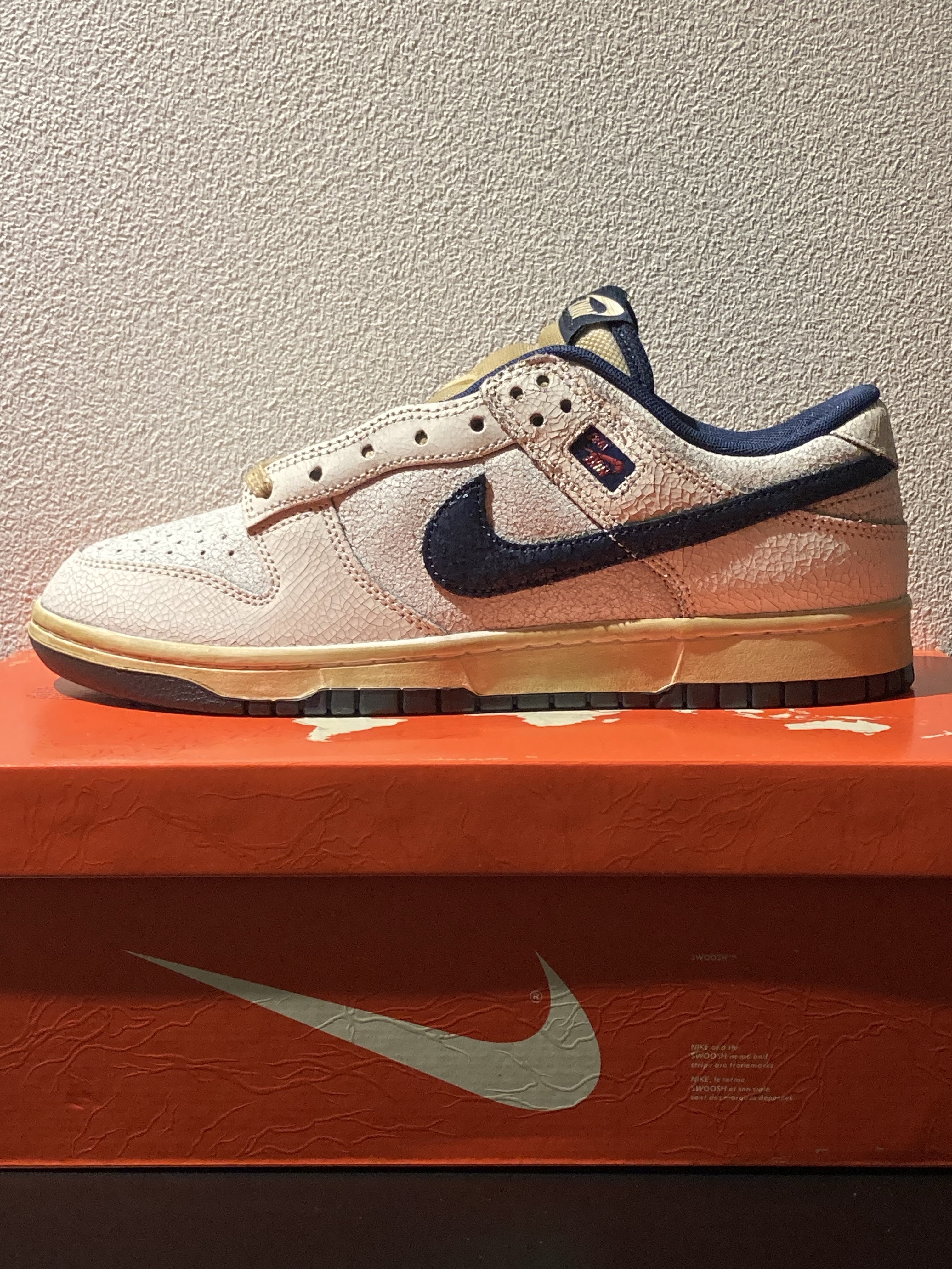 Nike x Stranger Things Dunk Low Phantom and Midnight Navy 착용 스타일 - 4