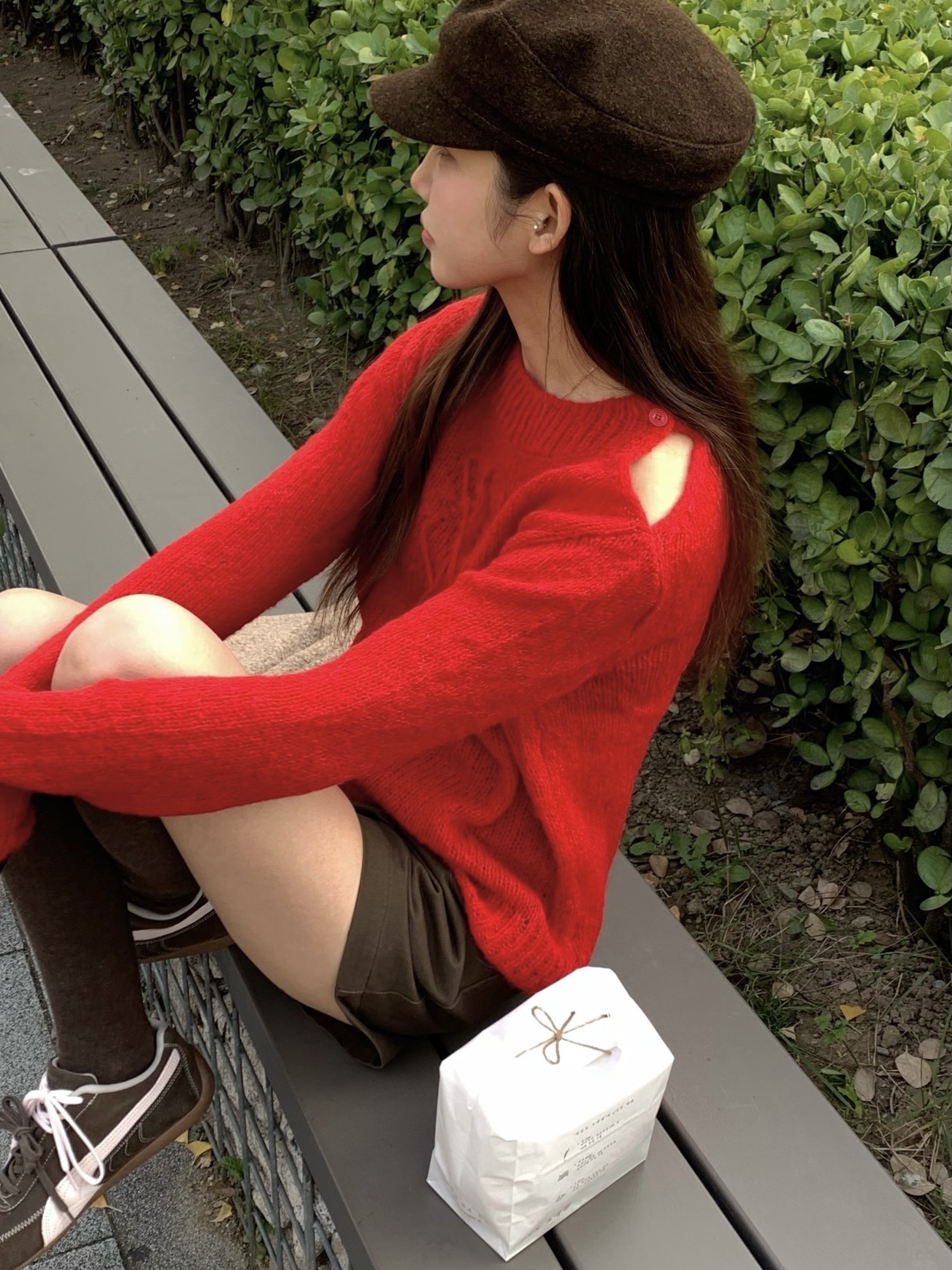 (W) Puma Speedcat Wine Club Chocolate Jasmine Flower 착용 스타일
