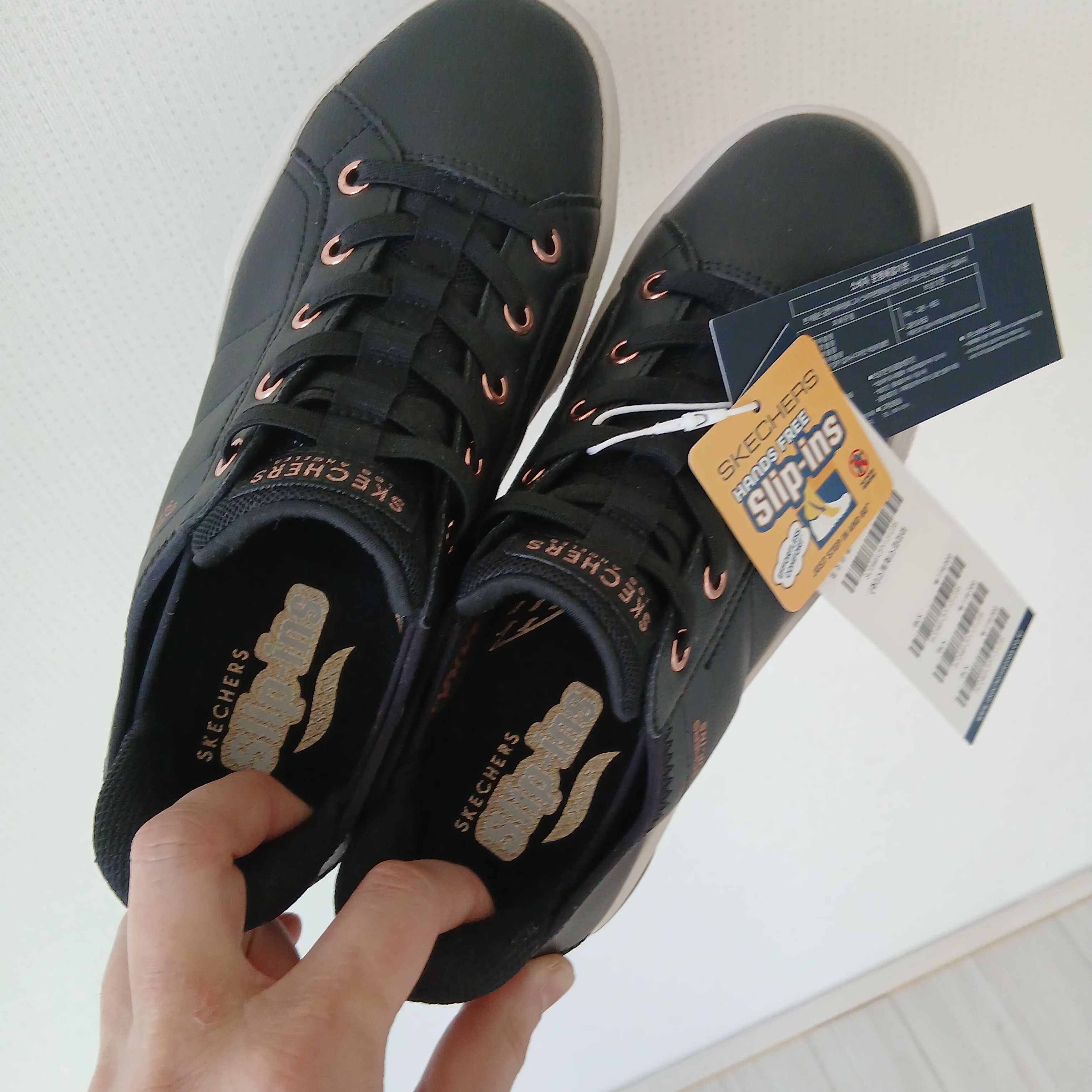 (W) Skechers Go Walk 7 Slip Ins Black Rose Gold, Honda Quilting Collarless Jacket Black 착용 스타일 - 4