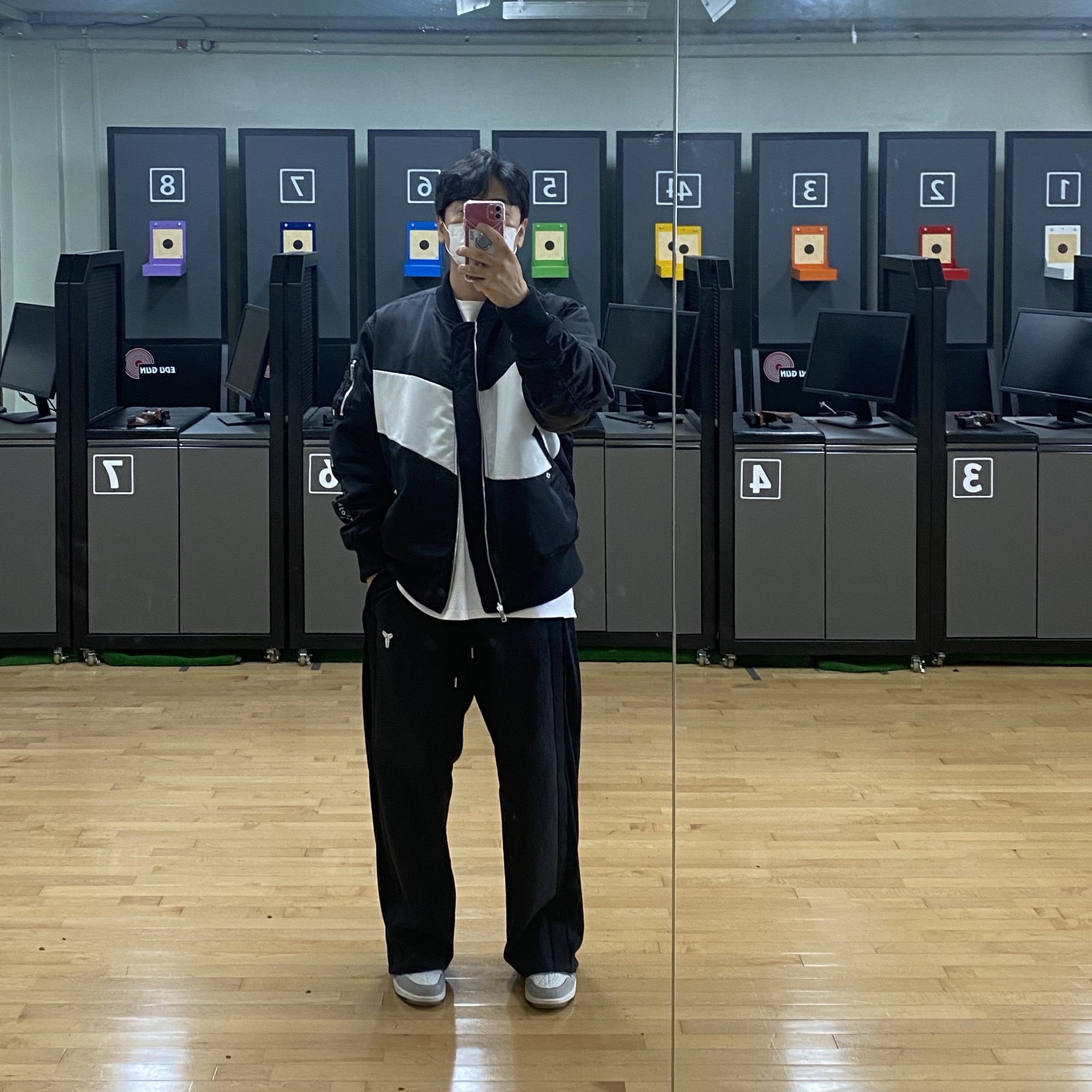 Nike NSW Swoosh Therma-Fit Bomber Black - Asia 착용 스타일