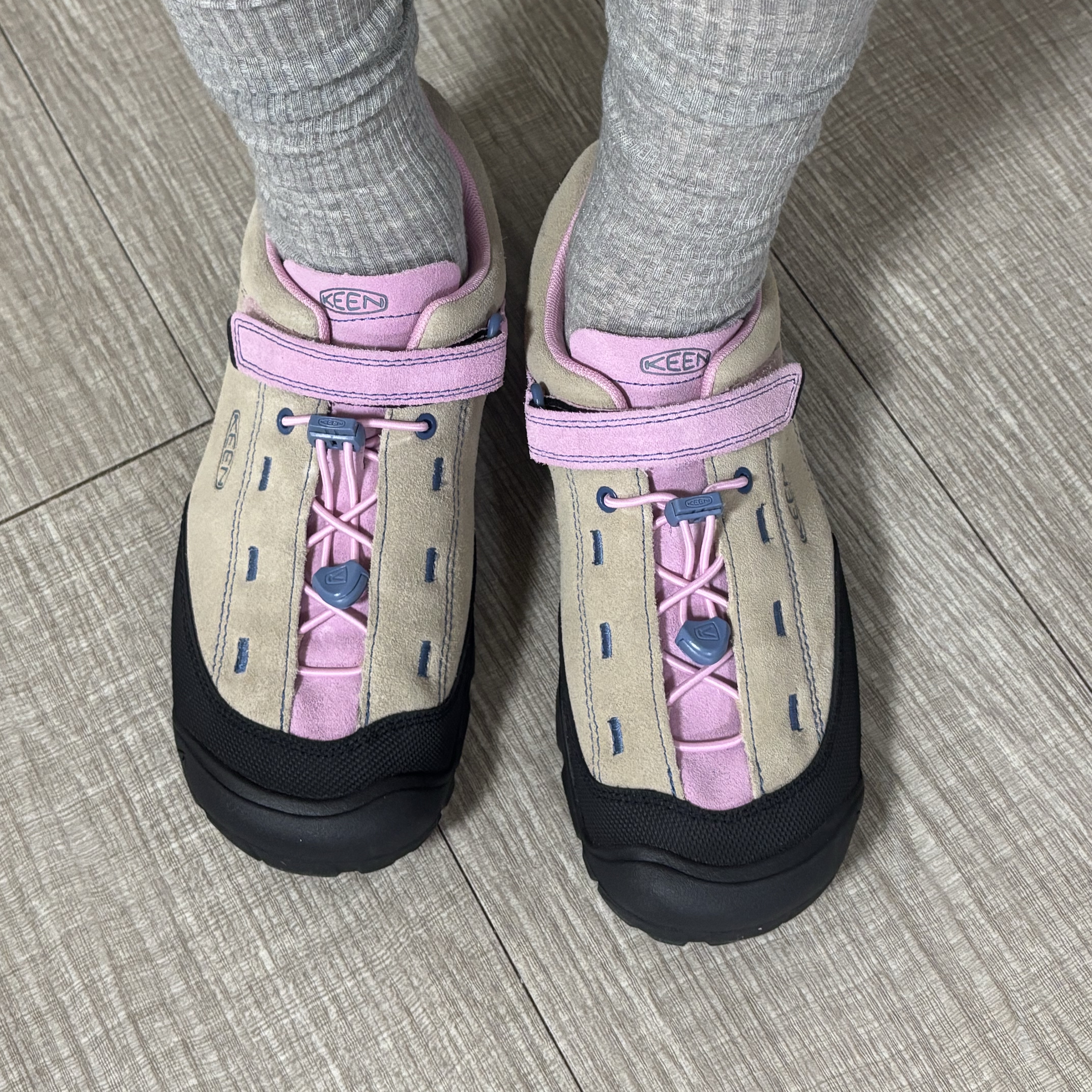 Keen Jasper II Children Sneakers Safari/Pastel Lavender, (Kids) Keen Jasper II Safari Pastel Lavender 착용 스타일 - 2