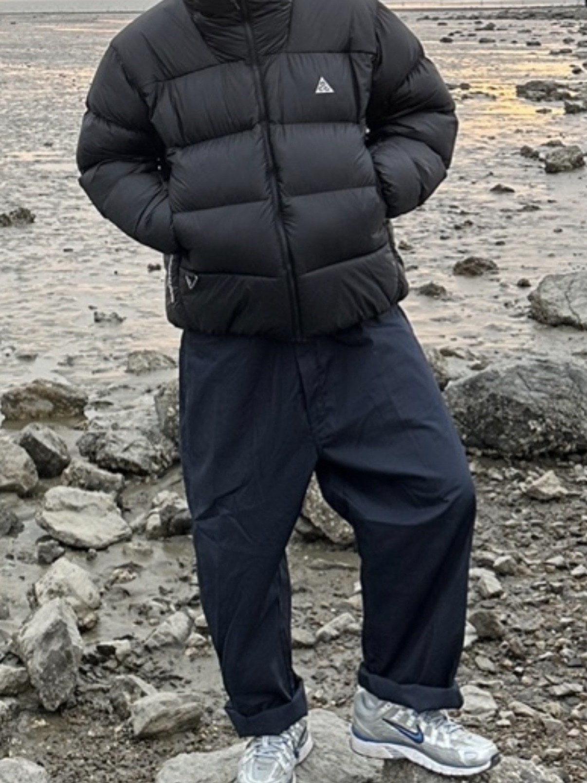 Nike ACG Lava Flow Therma-Fit ADV Jacket Black Summit White - Asia 착용 스타일 - 2