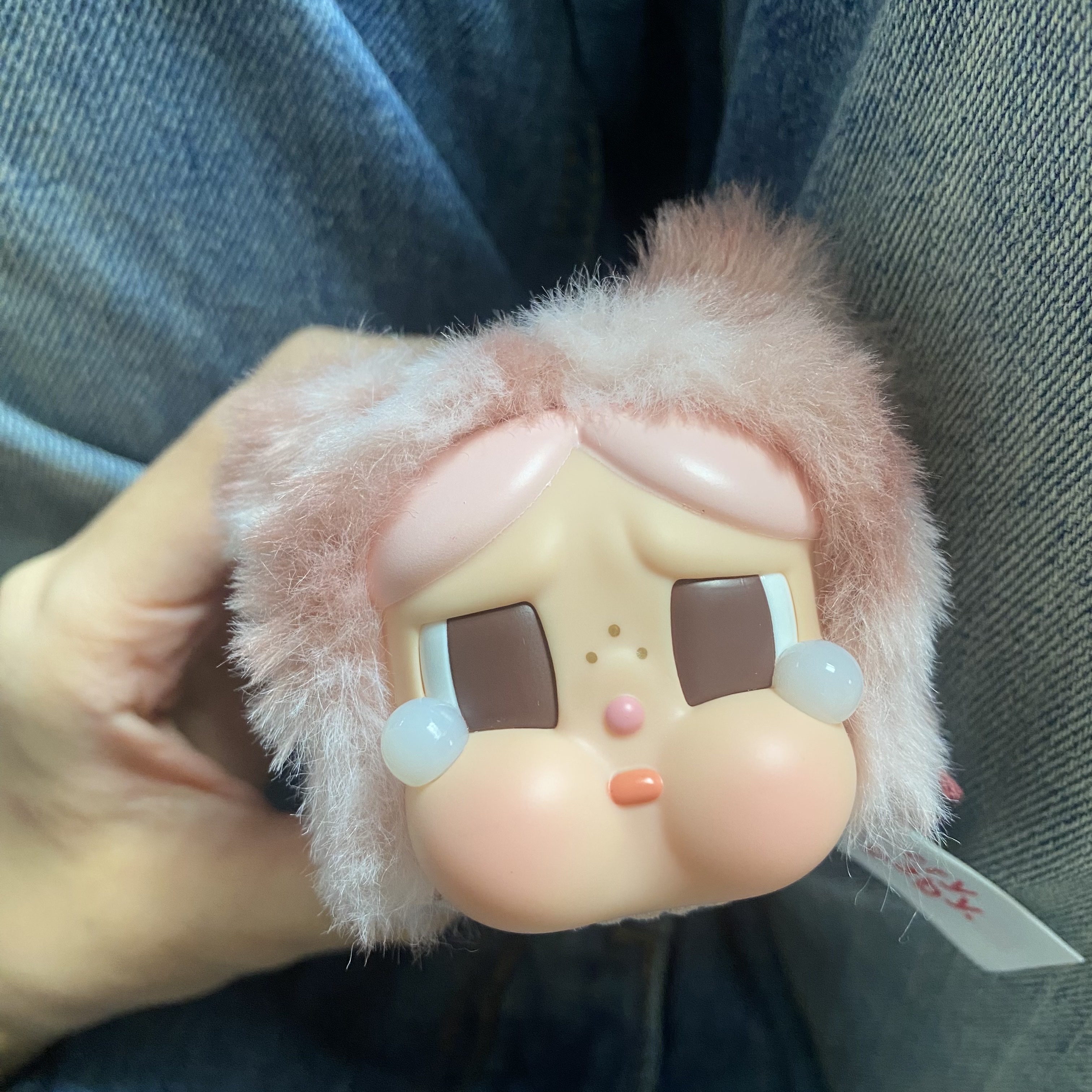 Pop Mart Crybaby Wild But Cutie Series Vinyl Plush Pendant Pink Cutie (Opened Case) 착용 스타일 - 1