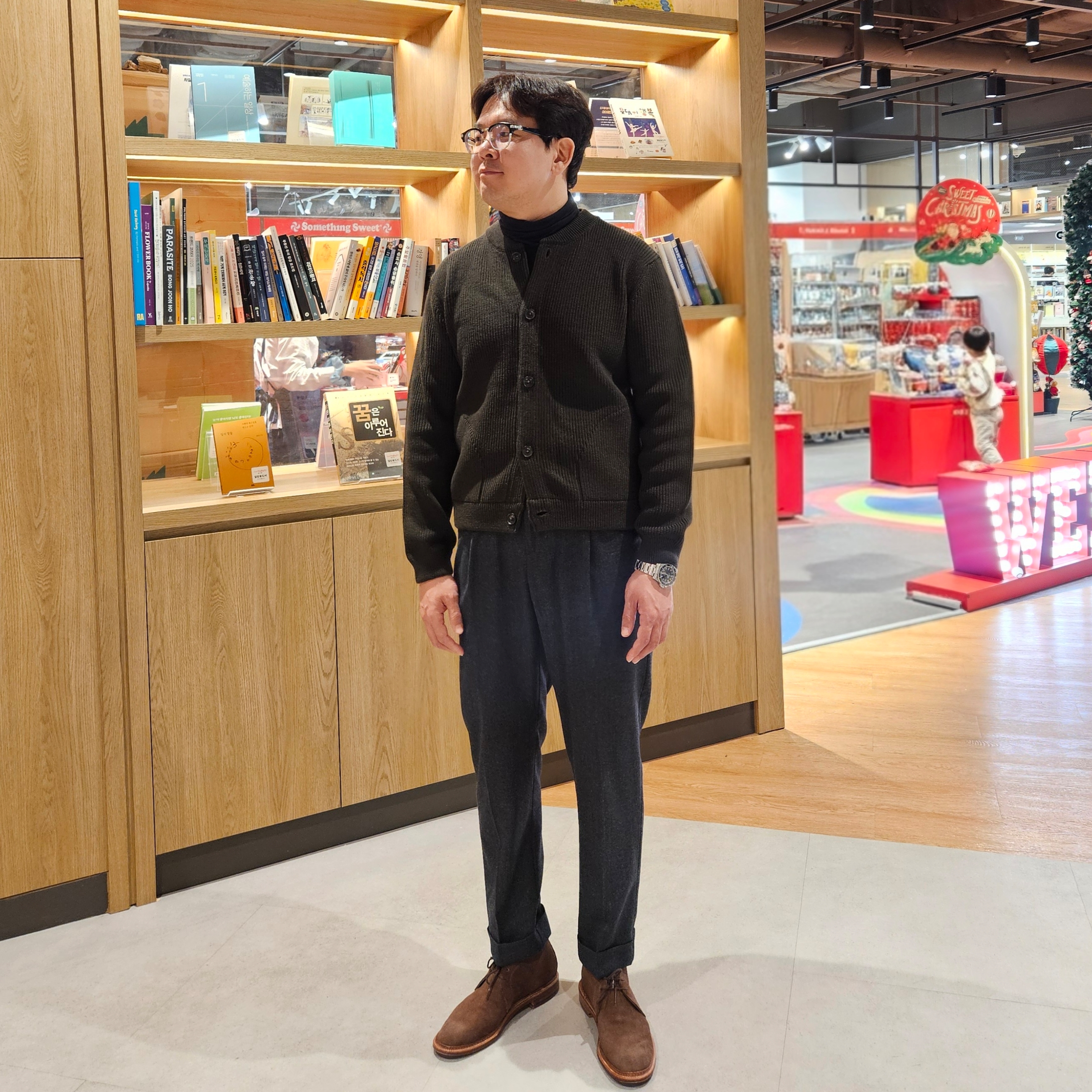 Andersen Andersen Skipper Jacket Hunting Green, Alden 1493 Suede Unlined Chukka Boot Snuff - D 착용 스타일 - 1