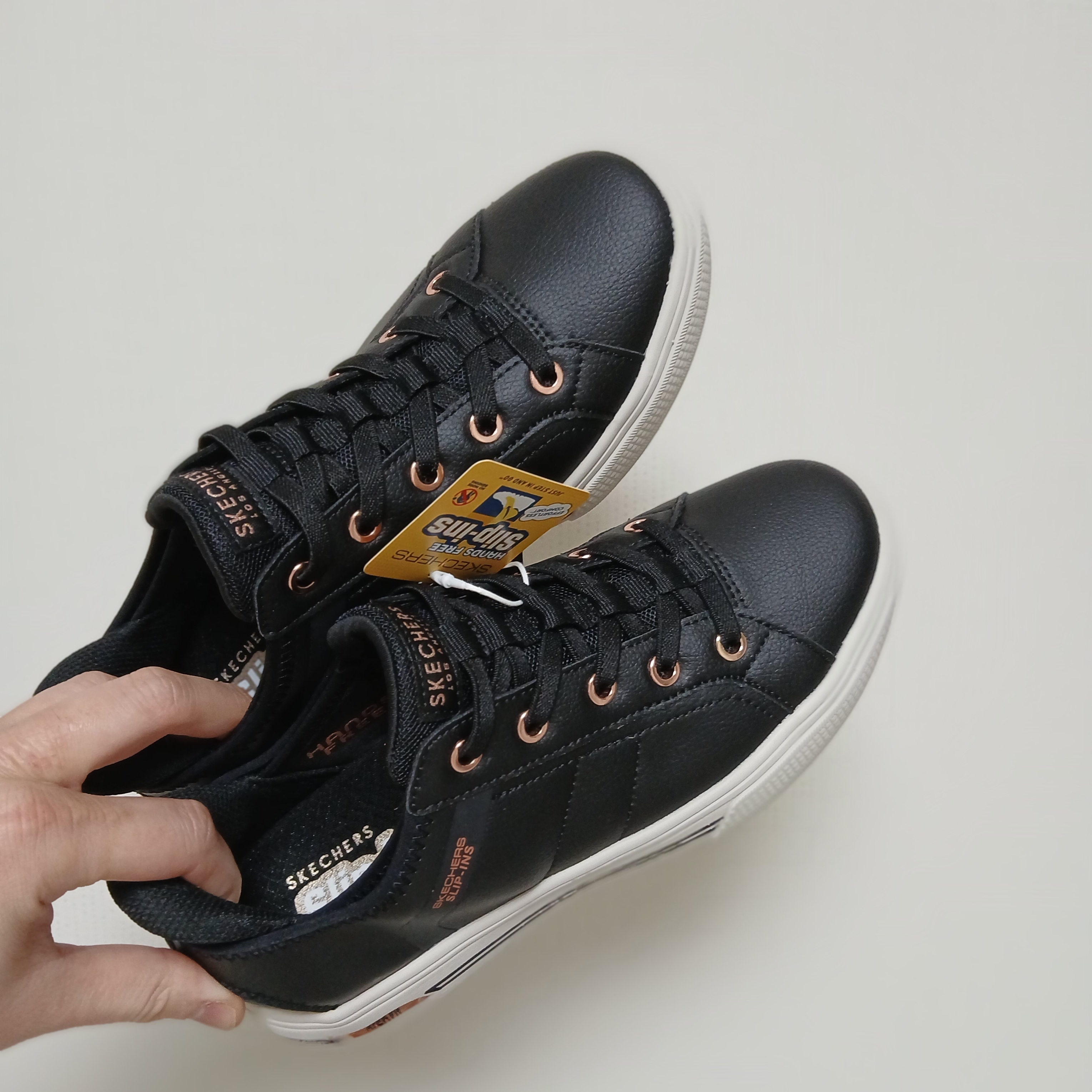(W) Skechers Go Walk 7 Slip Ins Black Rose Gold, Honda Quilting Collarless Jacket Black 착용 스타일 - 2