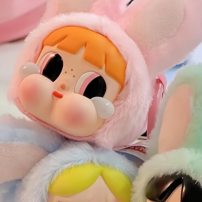 Pop Mart Crybaby x Powerpuff Girls Series Keyring Bunny Blossom (Opened Case) 착용 스타일