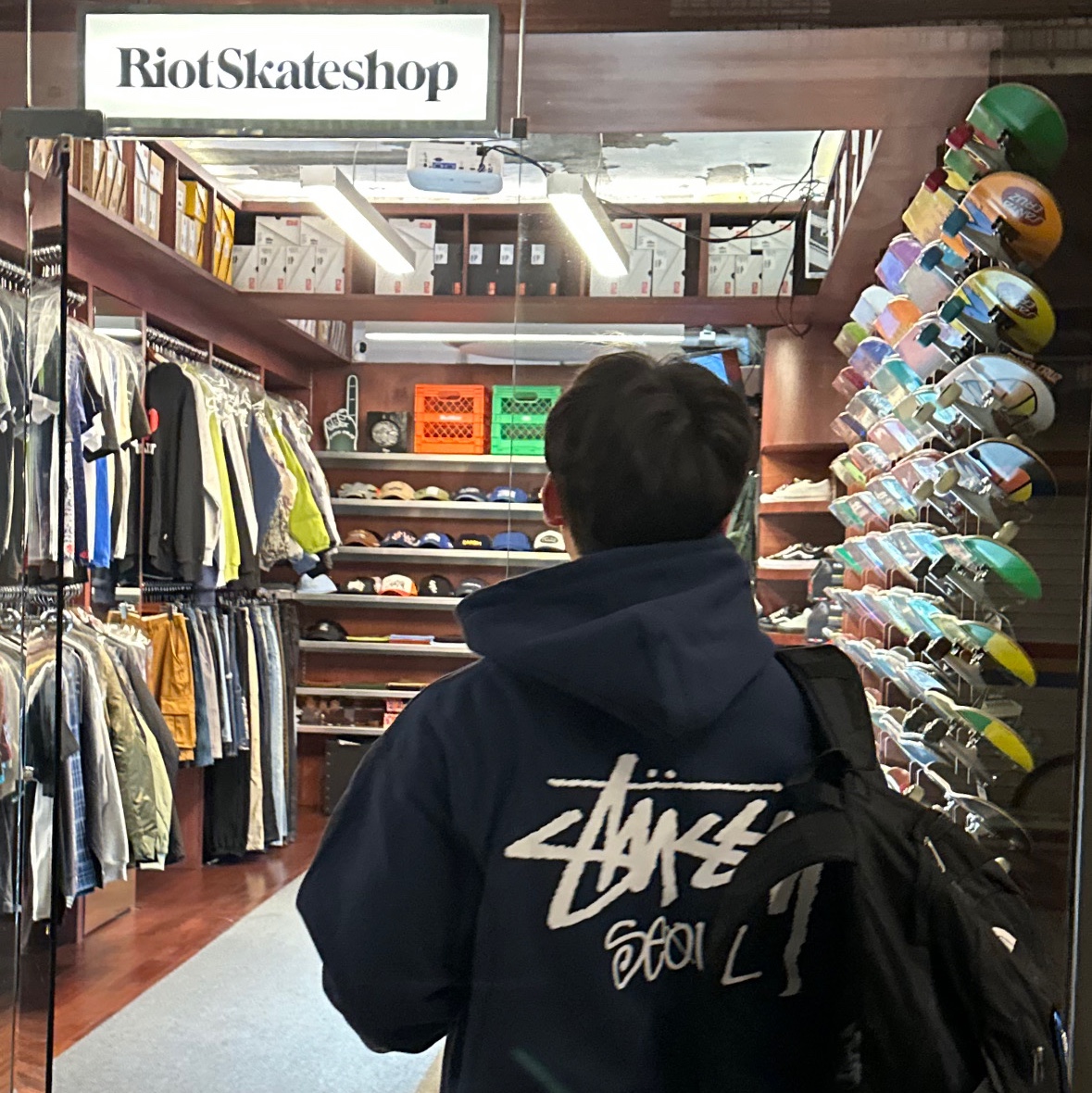 Stussy Stock Seoul Zip Hood Navy, The North Face Big Shot Black 착용 스타일 - 1