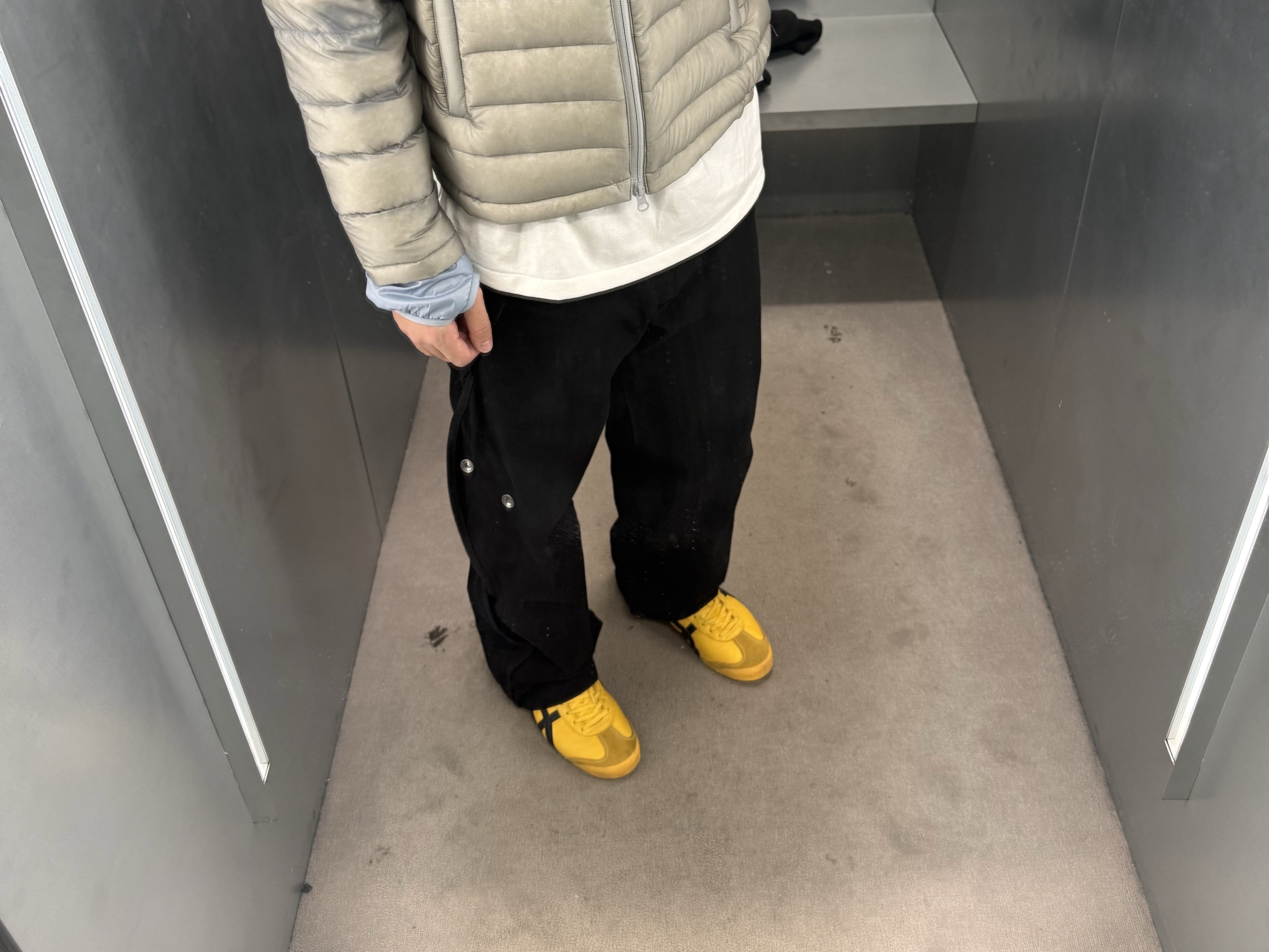 Sansan Gear Cotton Wave Pants Black 착용 스타일