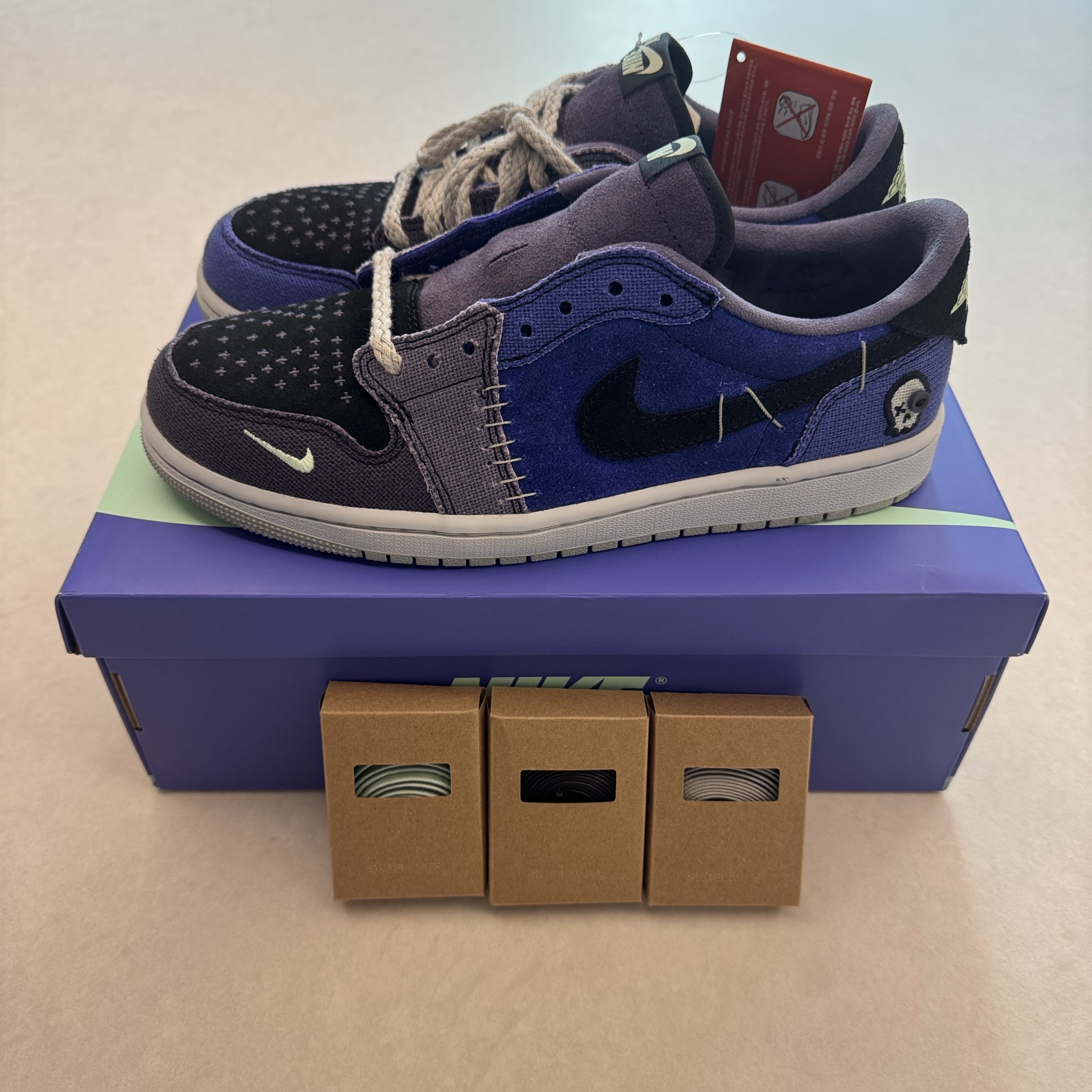 Jordan 1 x Zion Williamson Retro Low OG Regency Purple and Dark Raisin 착용 스타일 - 5