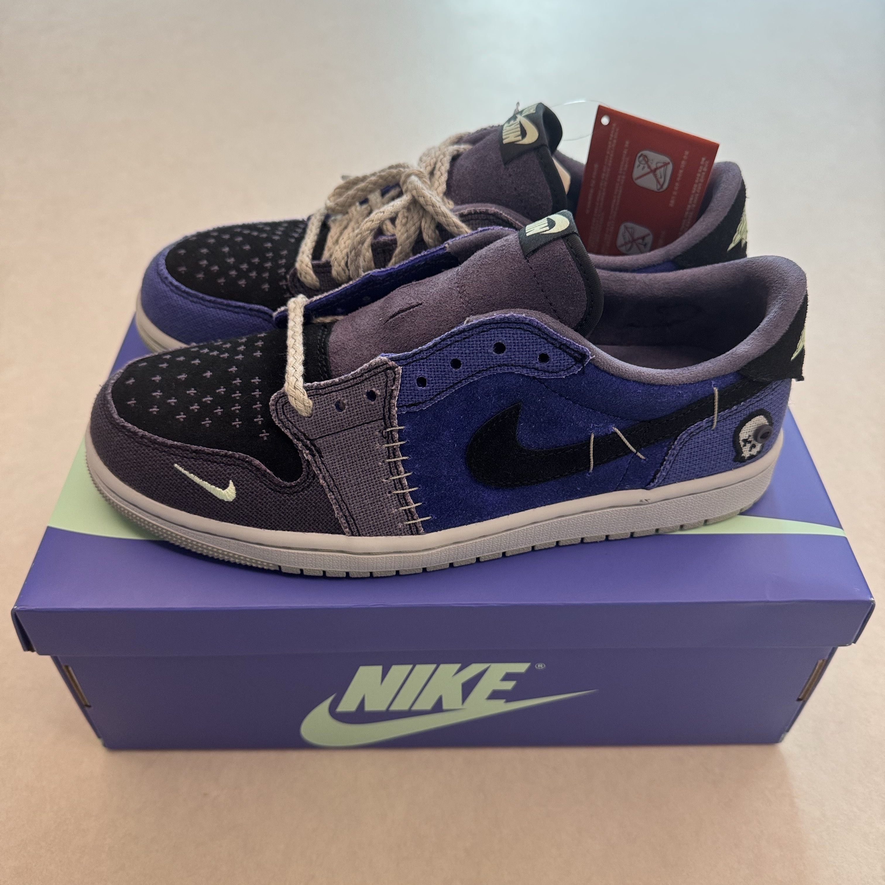 Jordan 1 x Zion Williamson Retro Low OG Regency Purple and Dark Raisin 착용 스타일 - 4