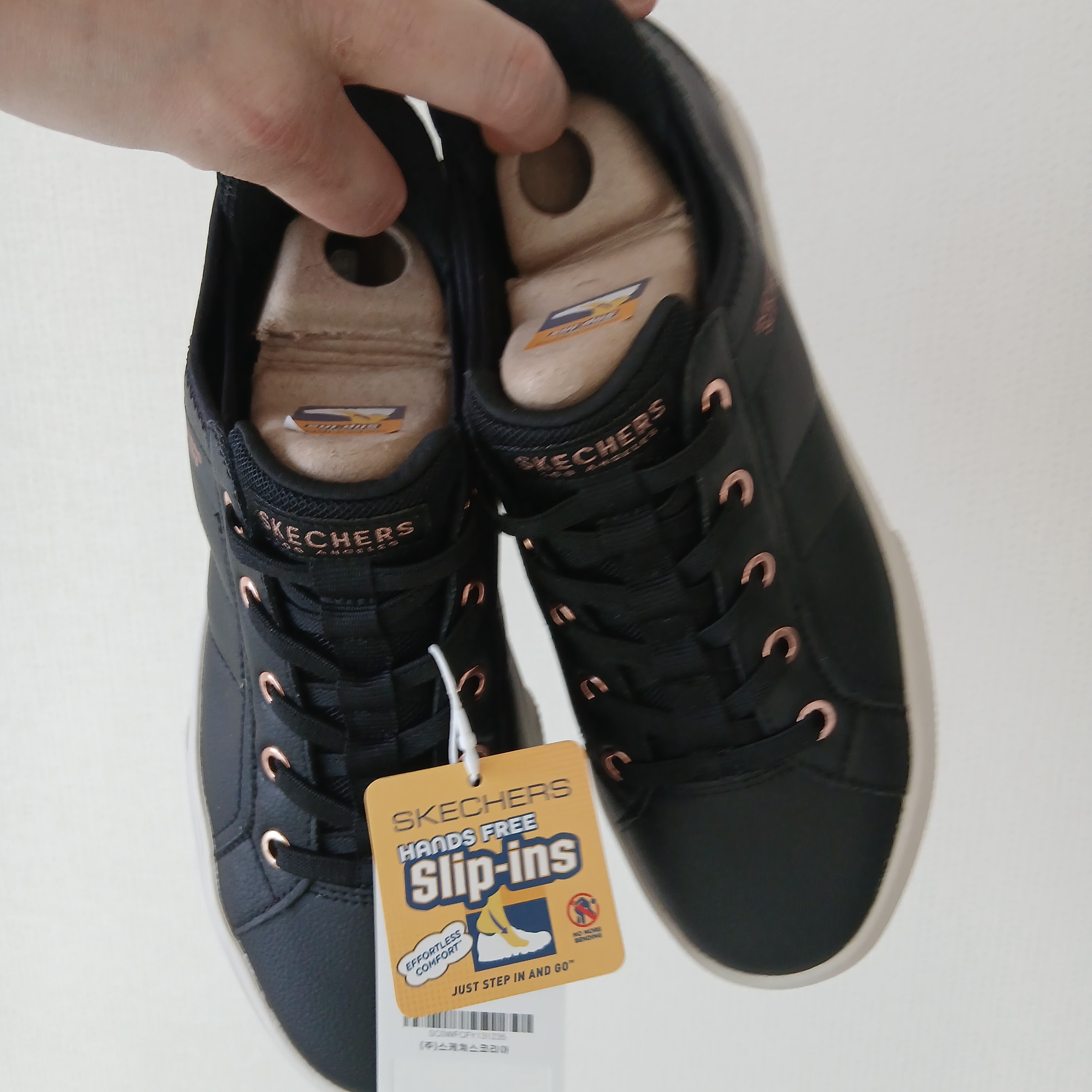 (W) Skechers Go Walk 7 Slip Ins Black Rose Gold, Honda Quilting Collarless Jacket Black 착용 스타일 - 9
