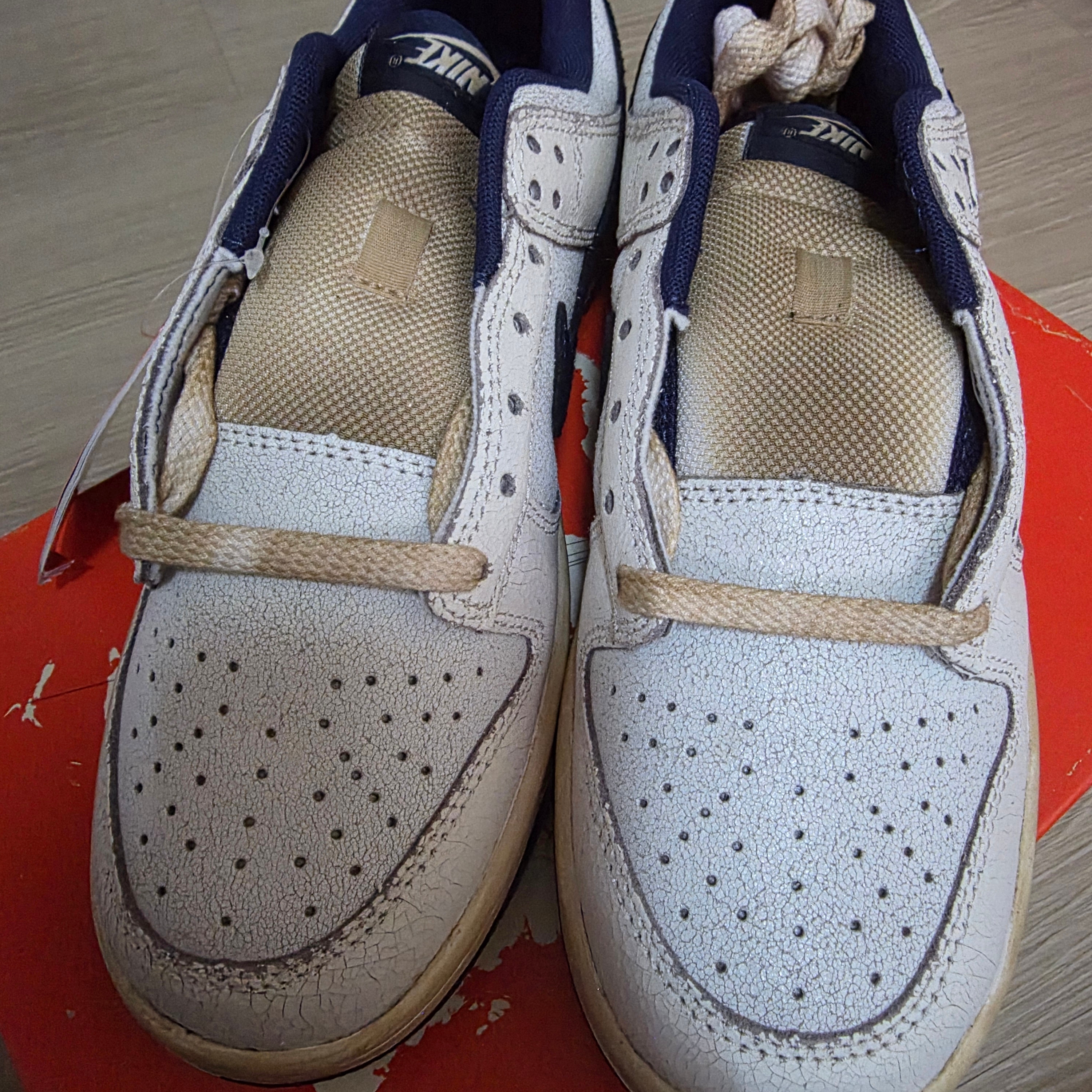 Nike x Stranger Things Dunk Low Phantom and Midnight Navy 착용 스타일 - 2