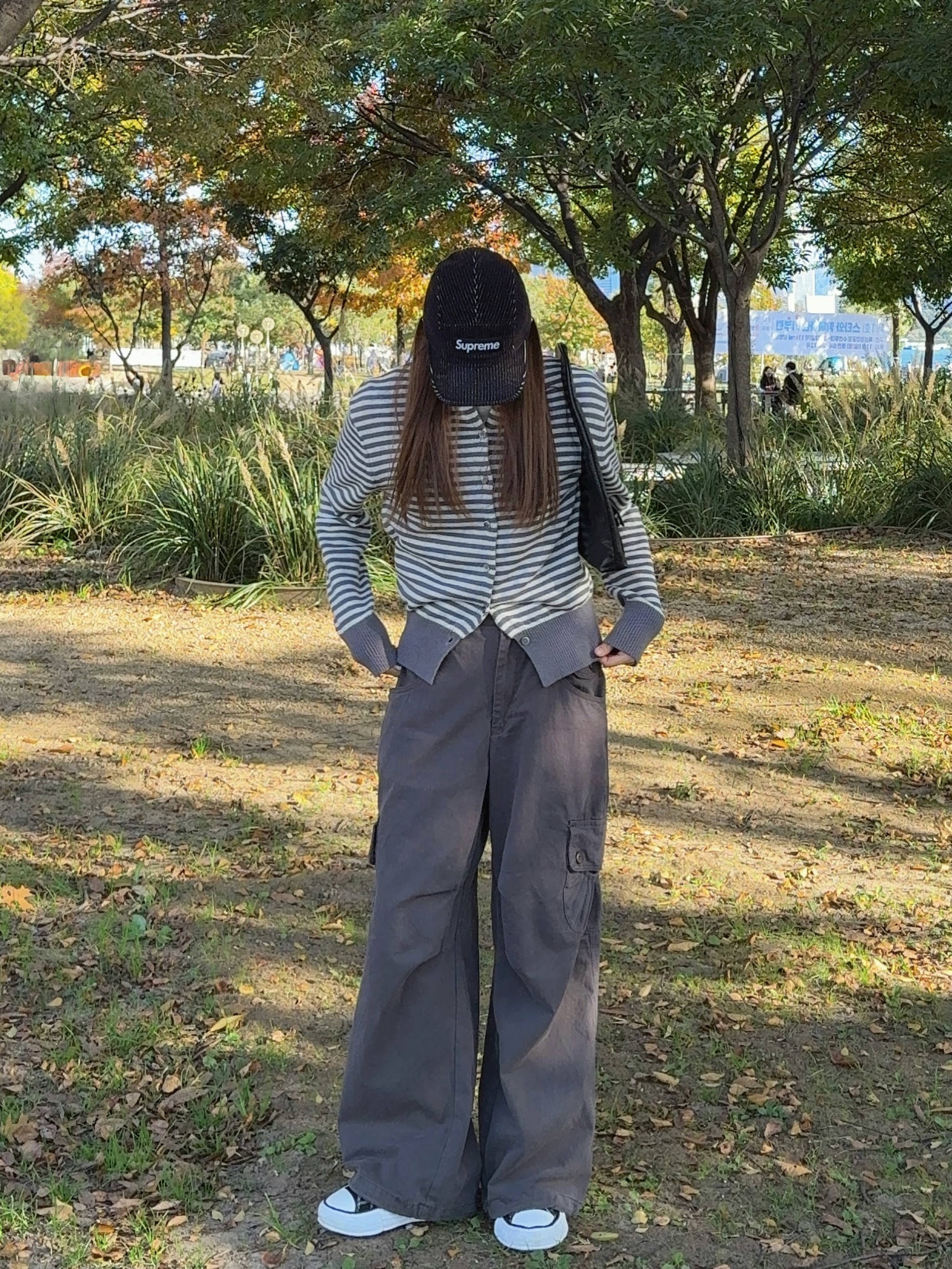 Supreme 2-Tone Corduroy Camp Cap Black - 23SS, Maison Mihara Yasuhiro Peterson OG Sole Canvas Low Sneakers Black 착용 스타일 - 2