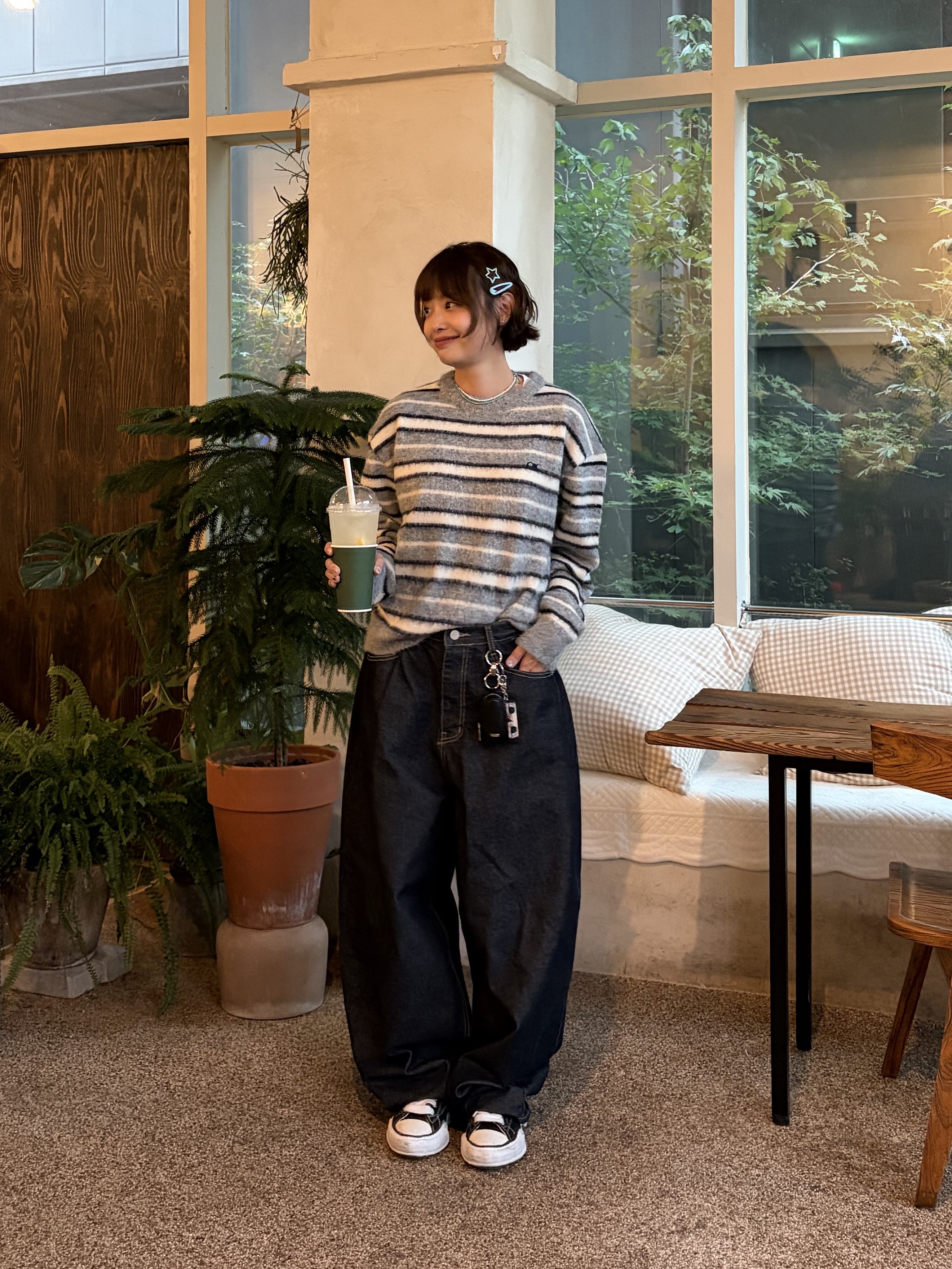 Maison Mihara Yasuhiro Peterson OG Sole Canvas Low Sneakers Black 착용 스타일 - 2