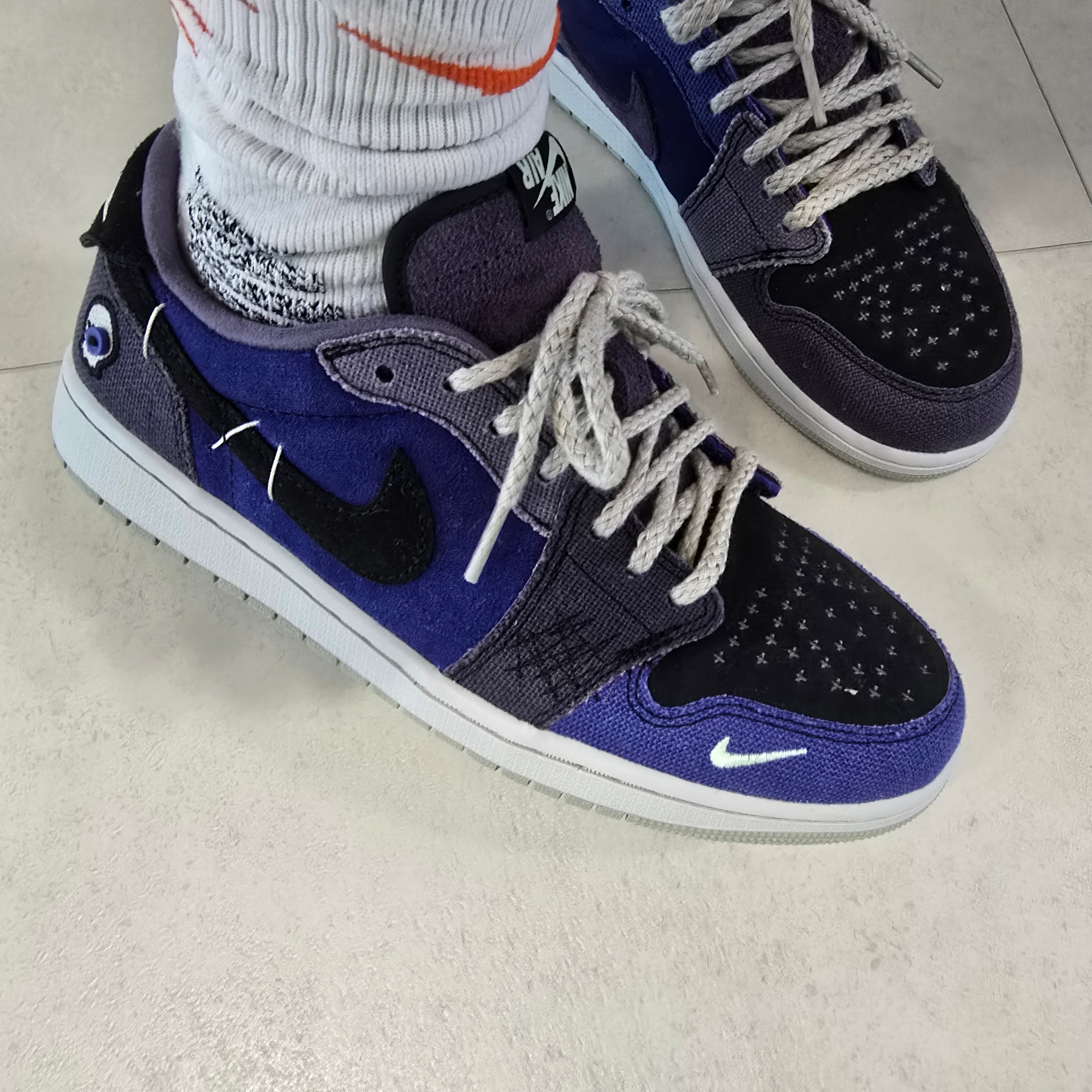 Jordan 1 x Zion Williamson Retro Low OG Regency Purple and Dark Raisin 착용 스타일