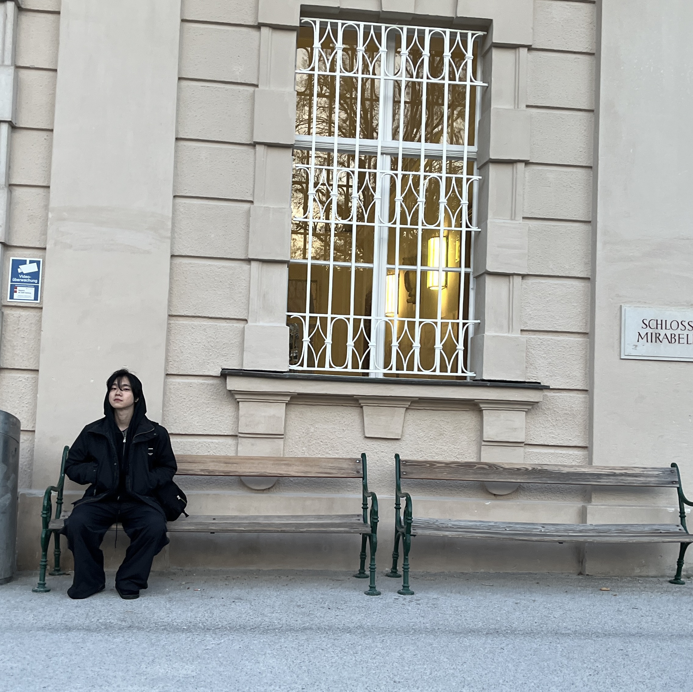 Polyteru Used Backpack 2PK Black, Polyteru Human Index Human Loosed Zip Hoodie Washed Black 착용 스타일