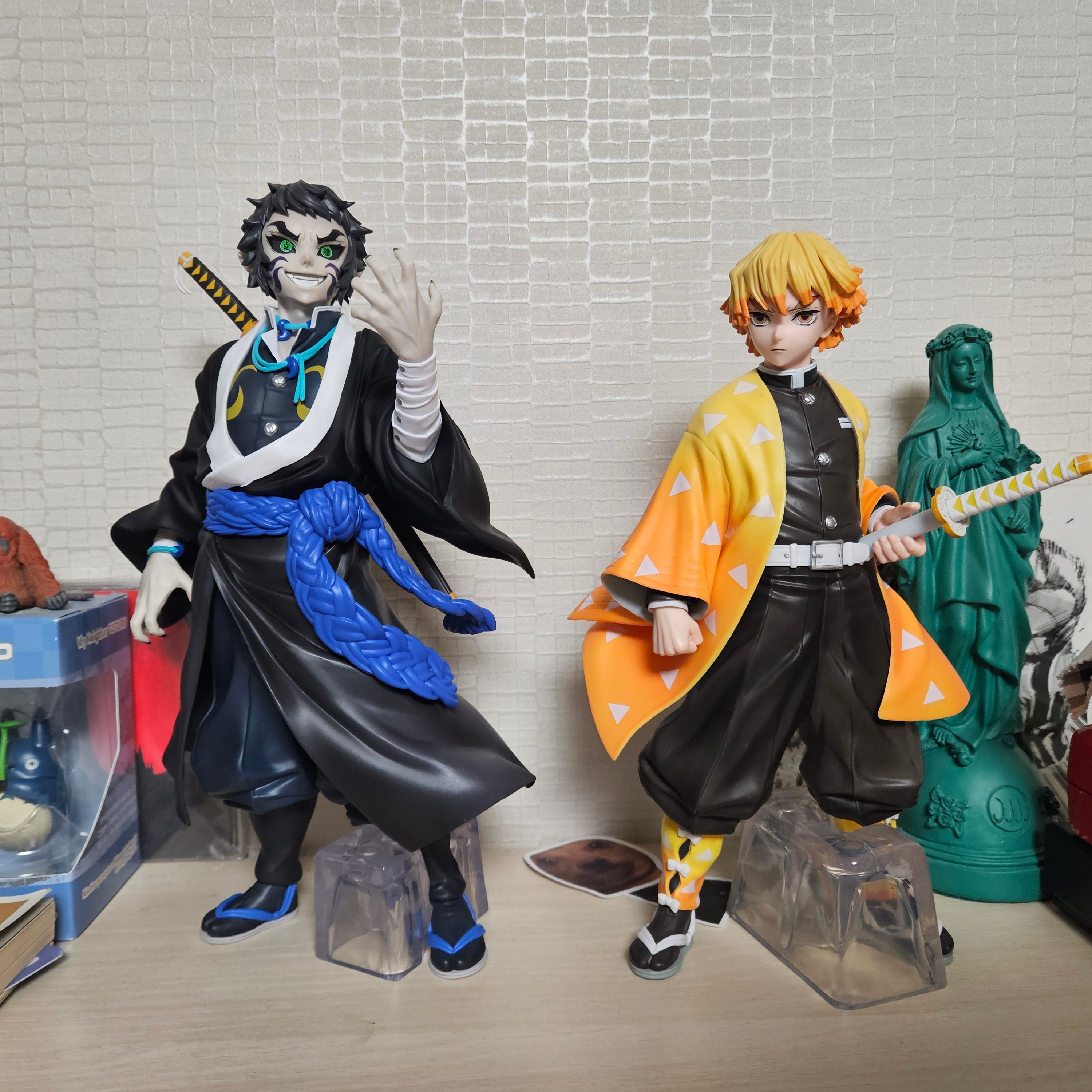 Bandai Ichiban Kuji Demon Slayer Kimetsu no Yaiba Breath of Thunder B Prize Kaigaku MASTERLISE, Bandai Ichiban Kuji Demon Slayer Kimetsu no Yaiba Breath of Thunder A Prize Zenitsu Agatsuma MASTERLISE 착용 스타일