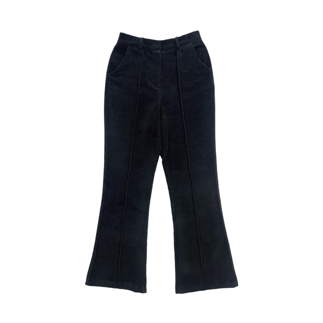 km25fw38 Kasual Manual Corduroy Flare Pants  Deep Black