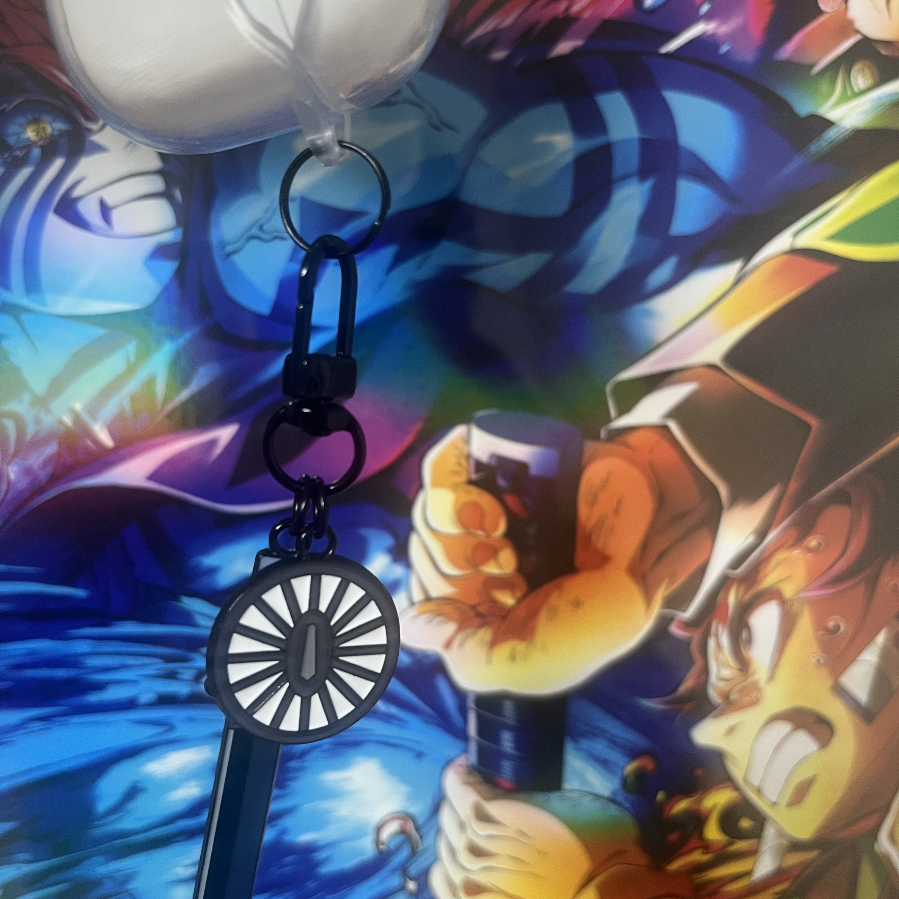 Demon Slayer Kimetsu No Yaiba Nichirin Sword Keyring Kamado Tanjiro 착용 스타일