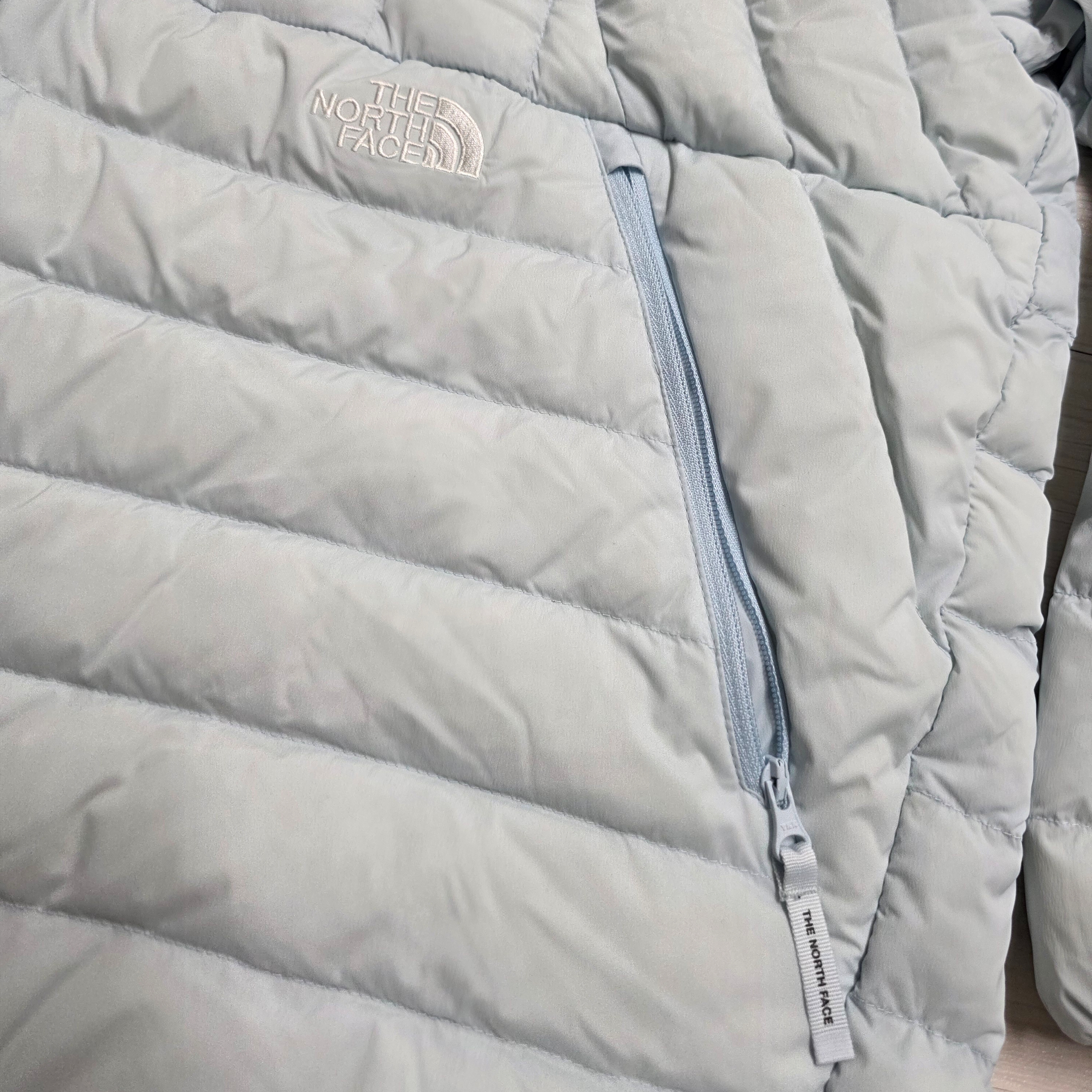 The North Face Coreline Down Jacket Light Blue - 25FW, The North Face Ventus On Jacket Silver 착용 스타일 - 4