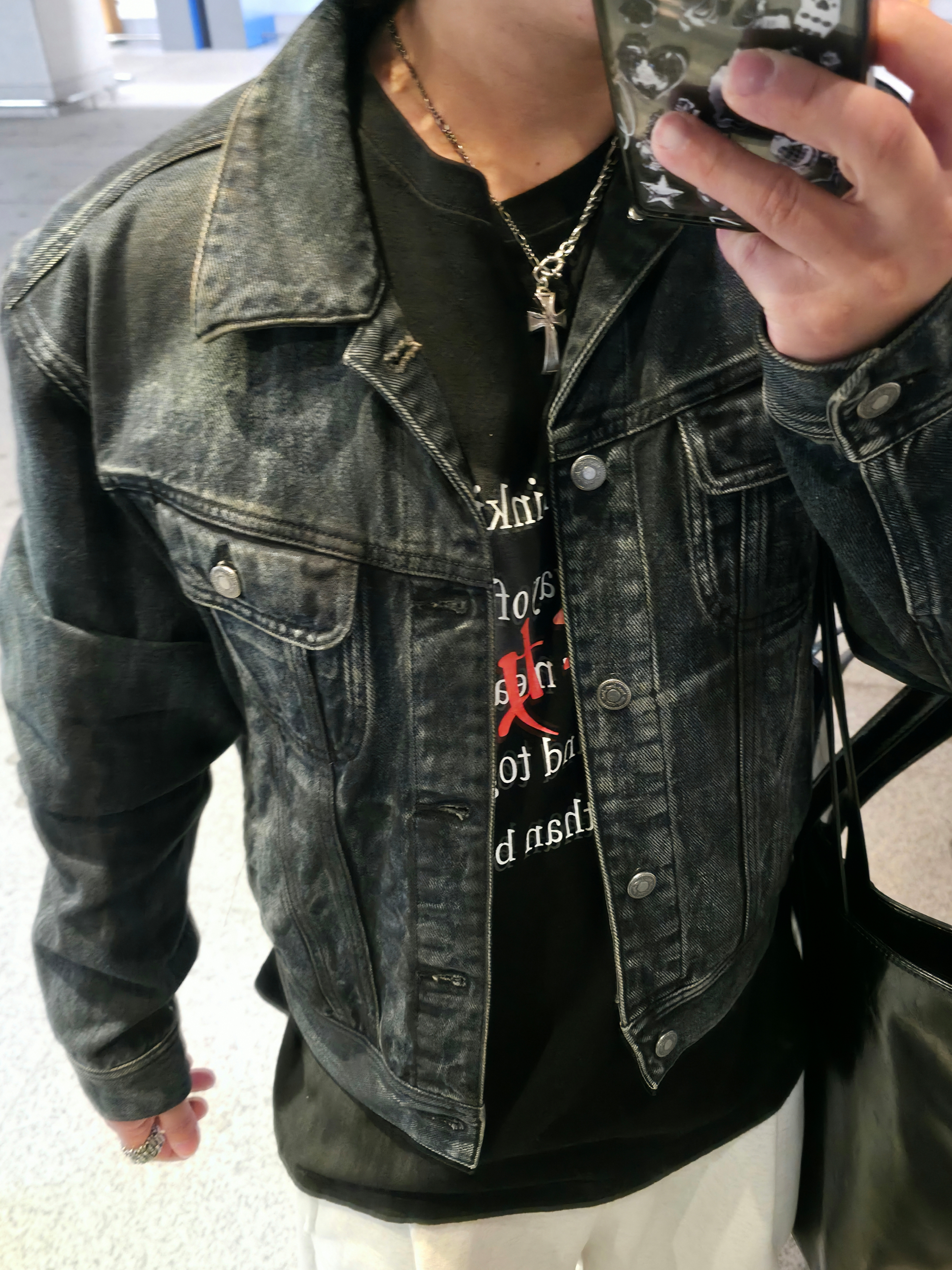 Calvin Klein CKJ Monogram Embroidery Ball Cap Black, GRAILZ x KOIN SEOUL Back To Us T-Shirts Black 착용 스타일 - 7