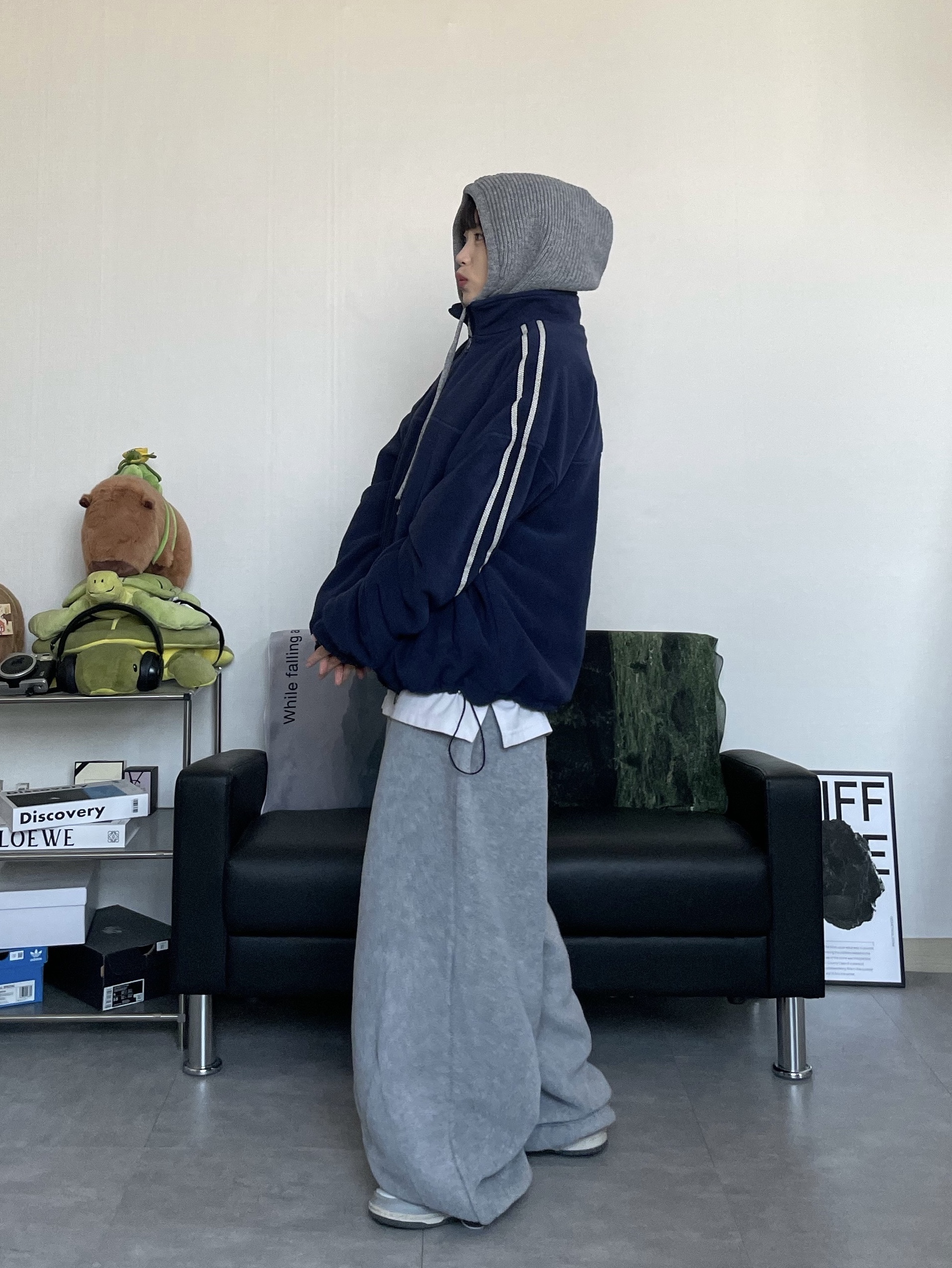 (W) Nike Dunk Low Light Smoke Grey 착용 스타일 - 2