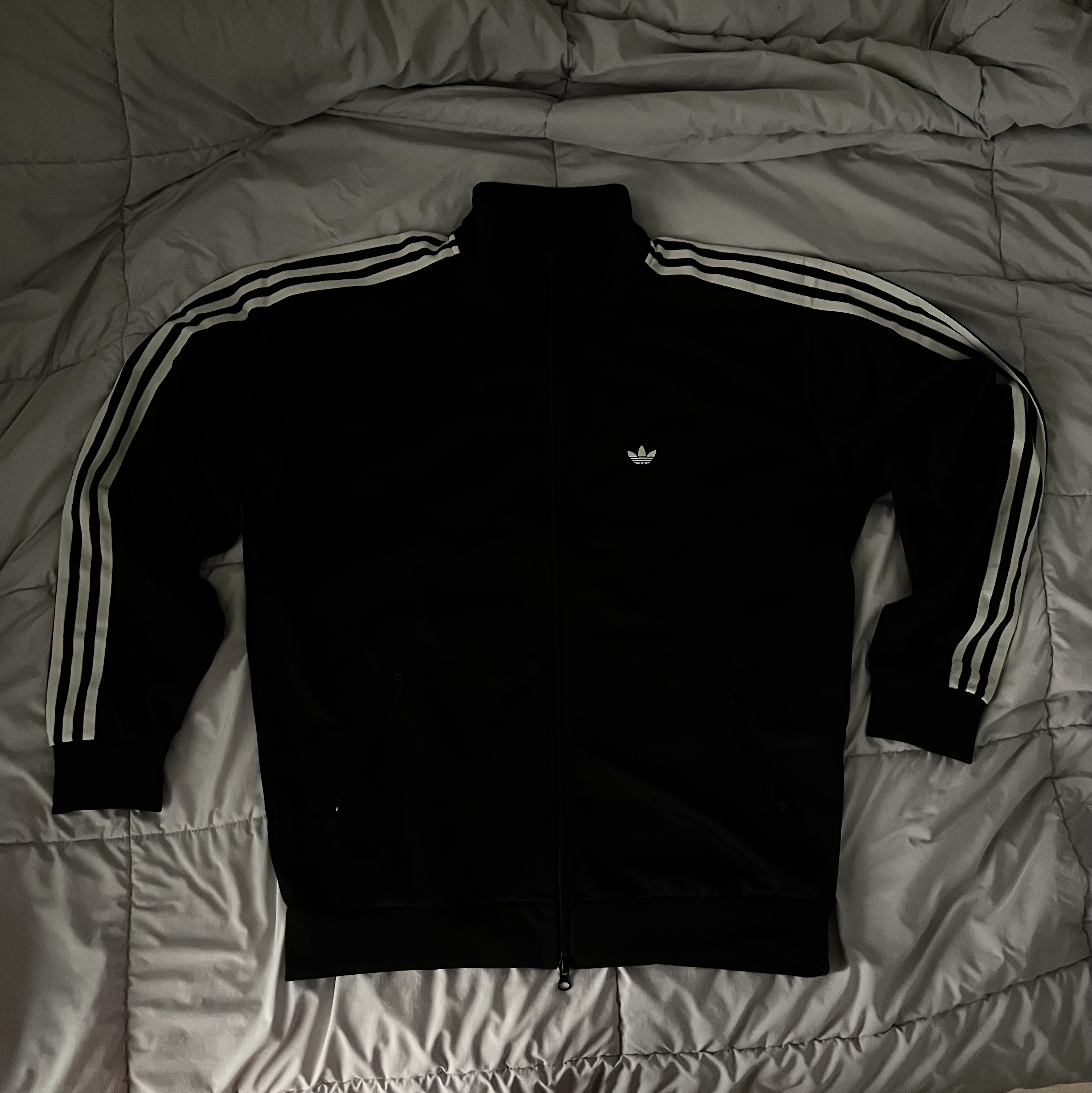 Adidas 3-Stripes BB Track Top Black Cream White - KR Sizing 착용 스타일 - 2