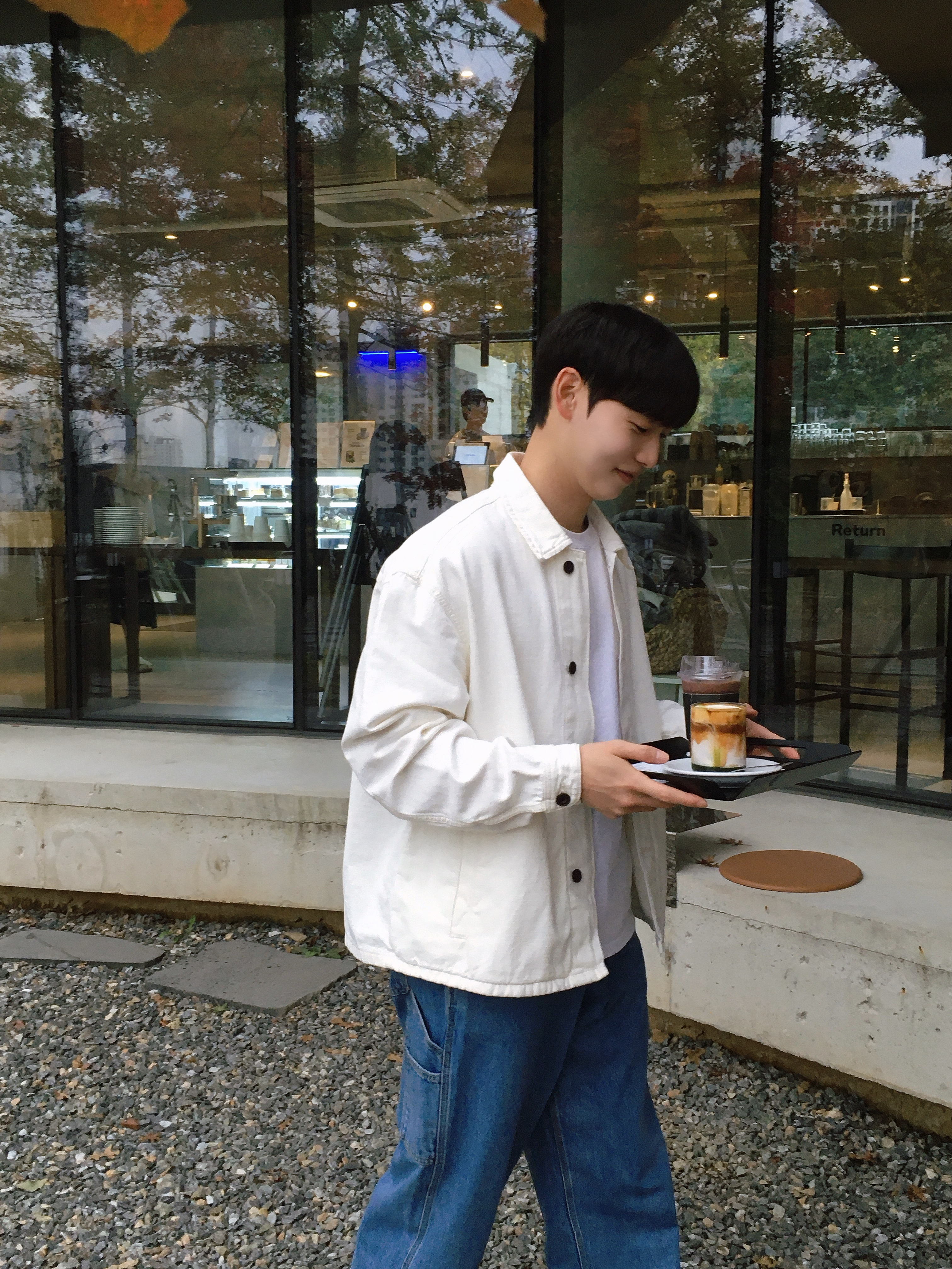 (W) Adidas Bern  White Gum 착용 스타일 - 1