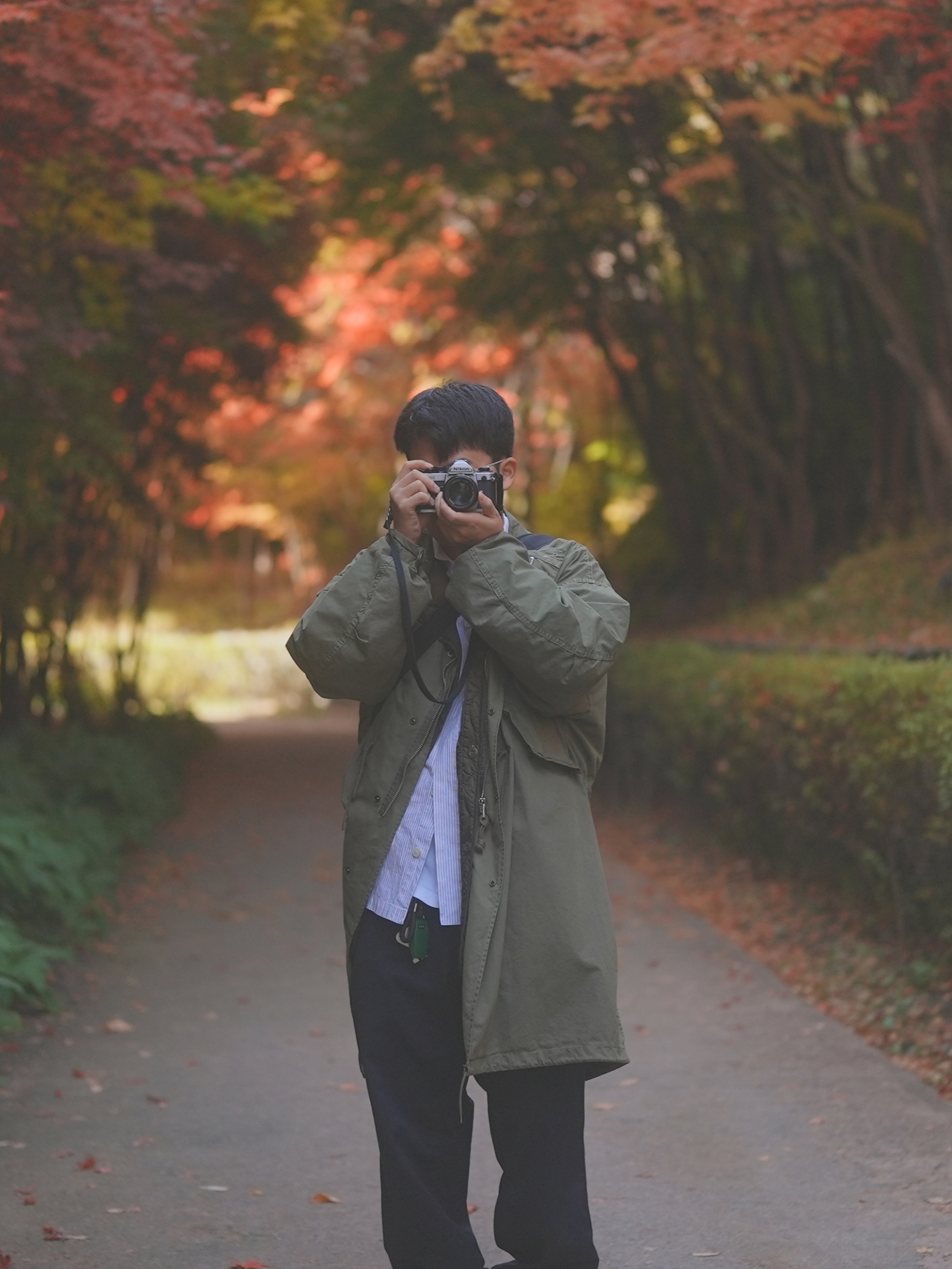 Freak's Store M-65 Liner Set Faded Olive, (W) Kenzo Boke Flower Crest Oversized Striped Shirt Midnight Blue 착용 스타일