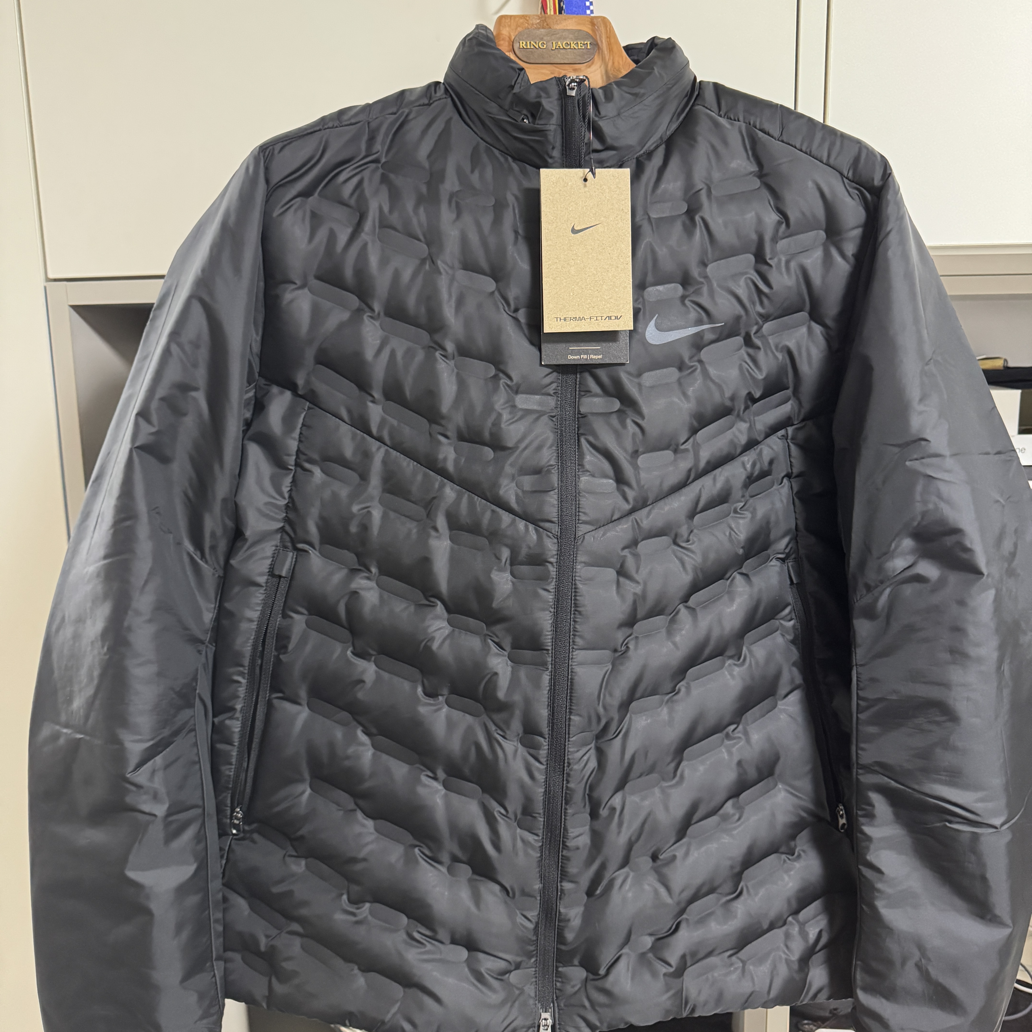 Nike Therma-Fit ADV Aeroloft Repel Down Running Jacket Black - Asia 착용 스타일