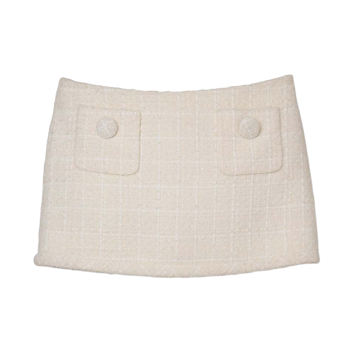 2S5RSK049W14-111 (W) Marc Jacobs Tweed Mini Skirt Ivory