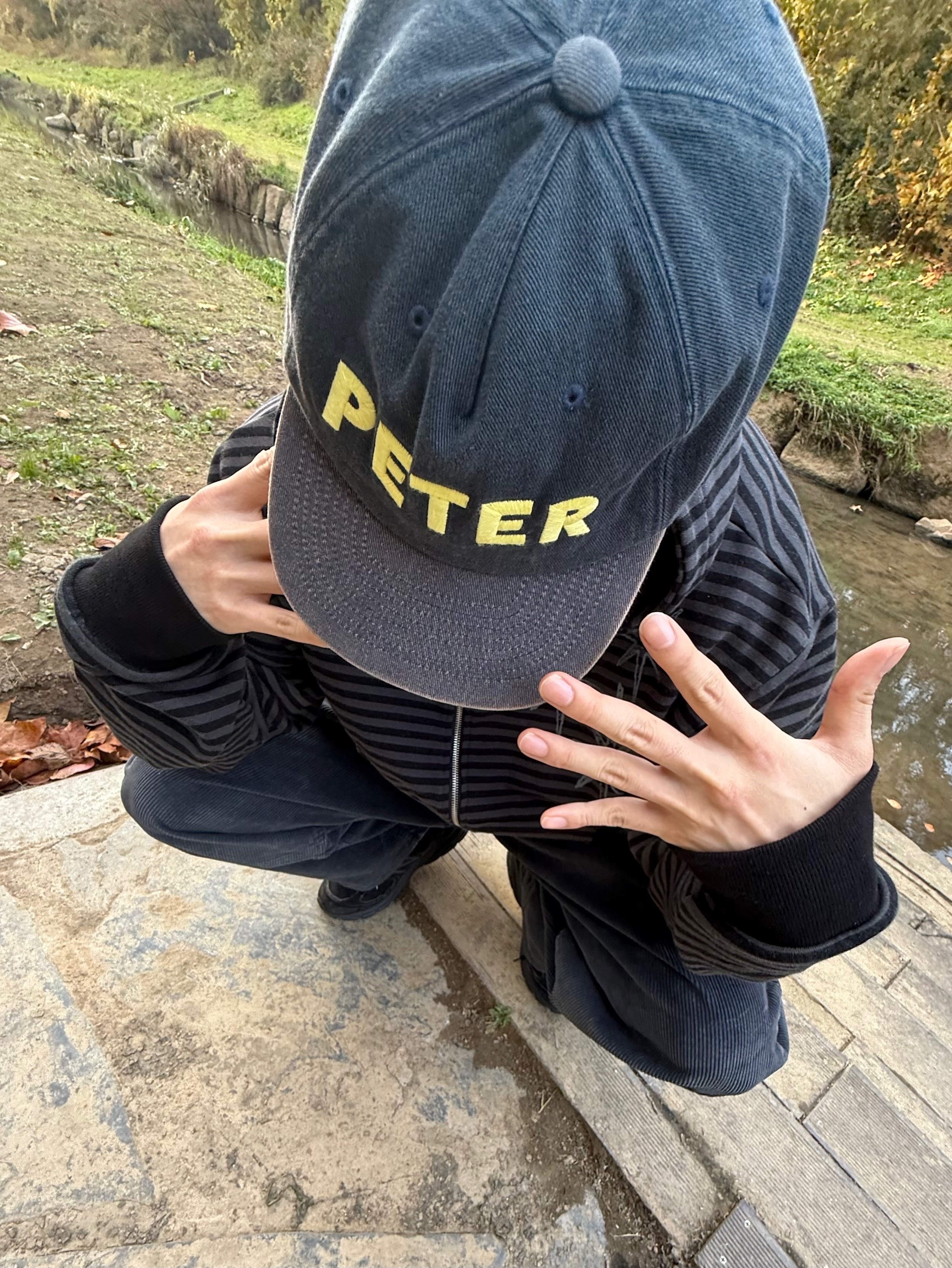 My Name is Peter 5-Panel Peter Cap Navy 착용 스타일 - 2
