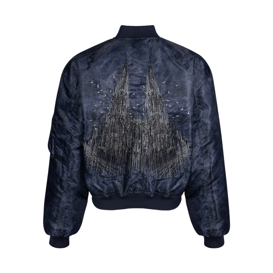 언더마이카 25FW 할로윈 오브 더 헌티드 캐슬 봄버 미드나잇(Undermycar 25FW Halloween of the Haunted Castle Bomber Midnight)