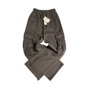 Undermycar Mu.49 Anti Fxxking Logo Play Oversized Cargo Sweat Pants Olive