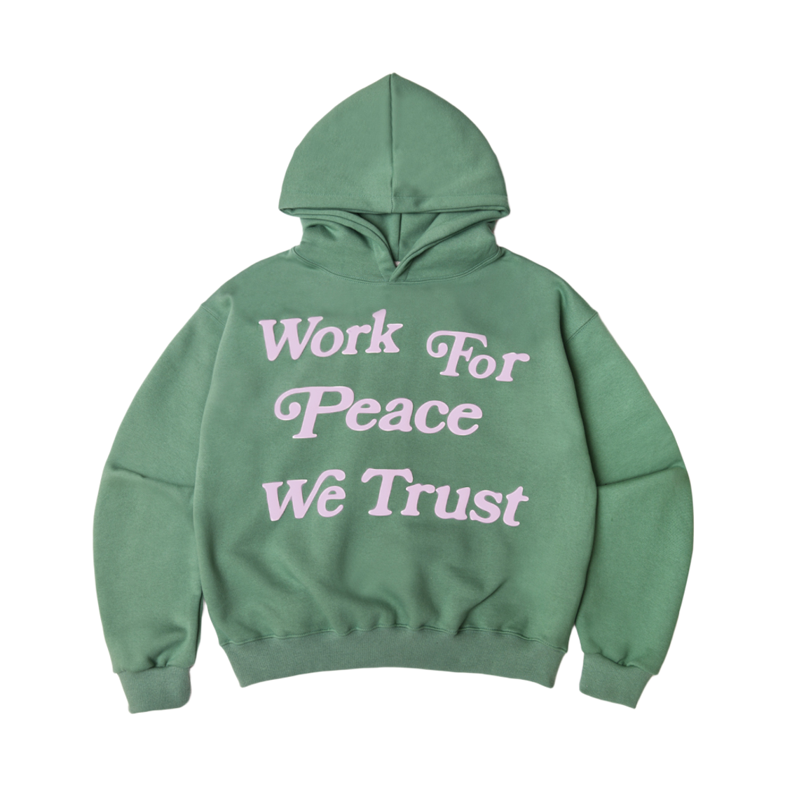 아모우 레터링 볼륨 세미 크롭 후드 그린(AMOU Lettering Volume Semi Crop Hoodie Green)