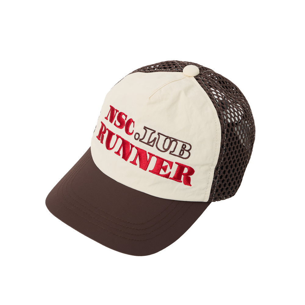네거티브 스플릿 클럽 러너스 트러커 메쉬캡 브라운(negative split club Runners Trucker Mesh Cap Brown)