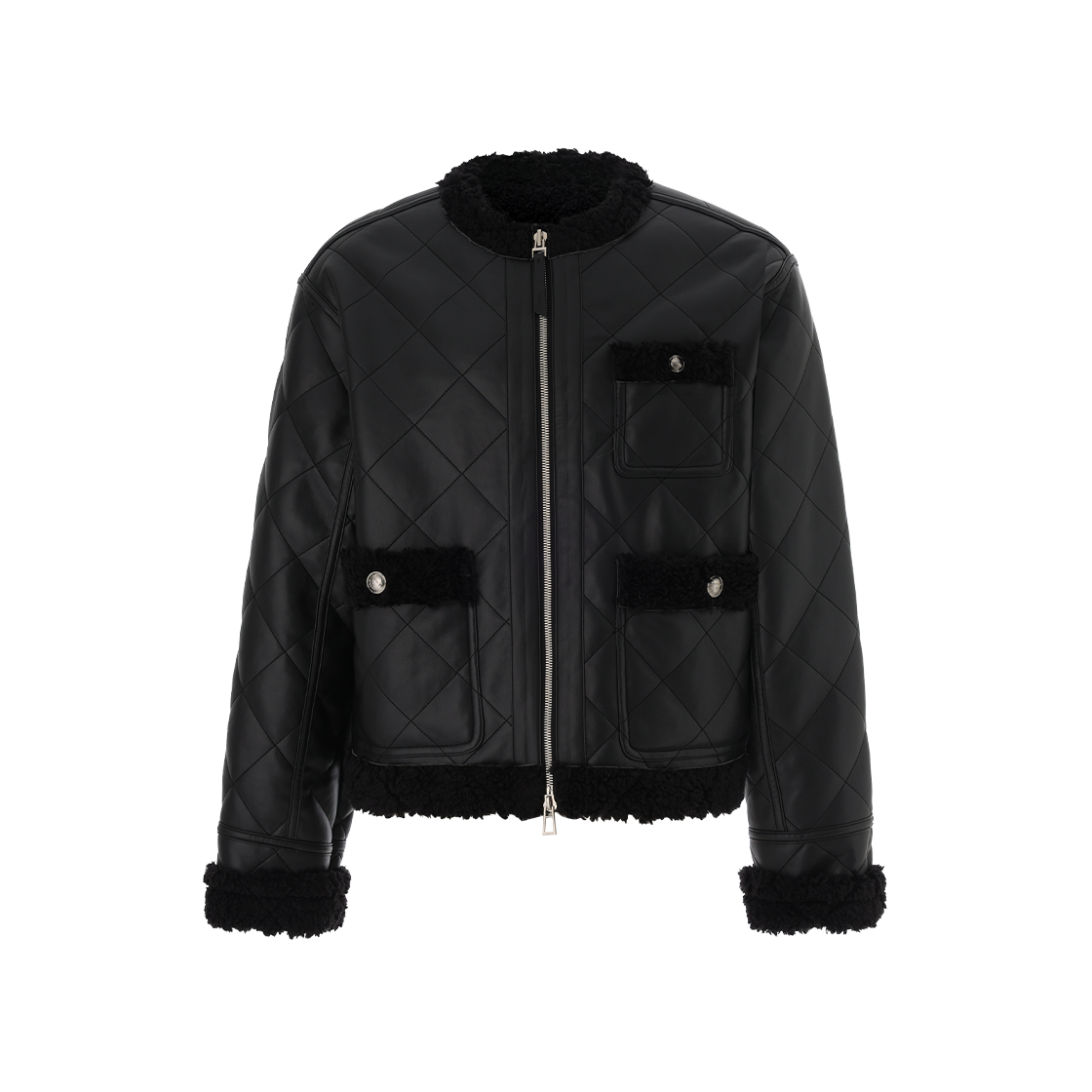 SH6JP610BK SONGZIO HOMME Round Neck Shearing Jumper Black