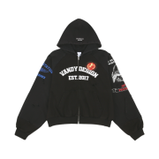 Protocol Index x Vandy The Pink Reconstructed Zip Hoodie Black