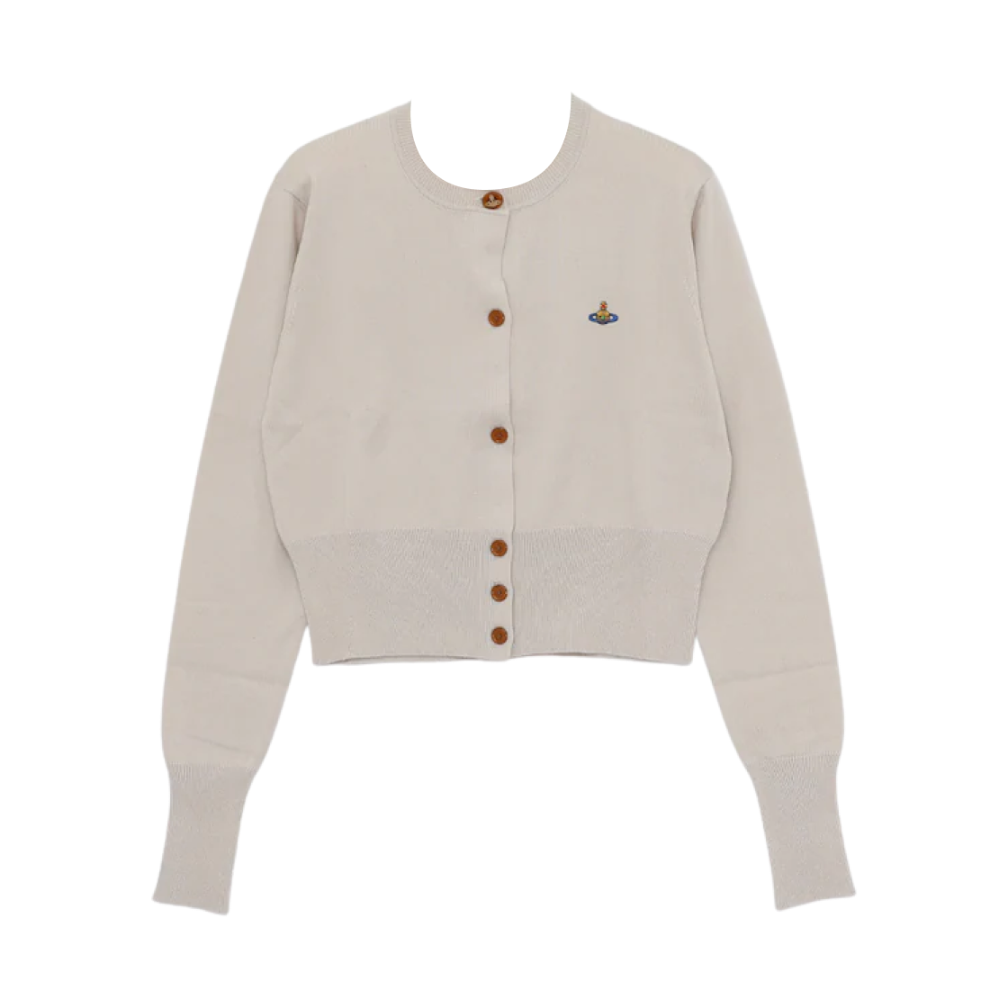 1803002U-Y001V-A402 (W) Vivienne Westwood Bea Cropped Cardigan Cream
