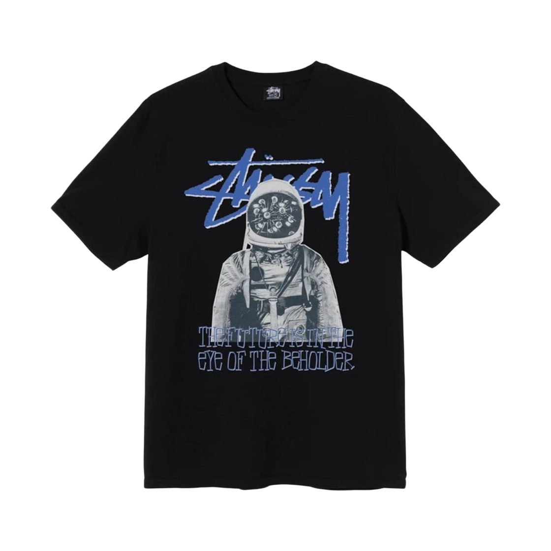 1904673 Stussy Spaceman Pigment Dyed T-Shirt Black