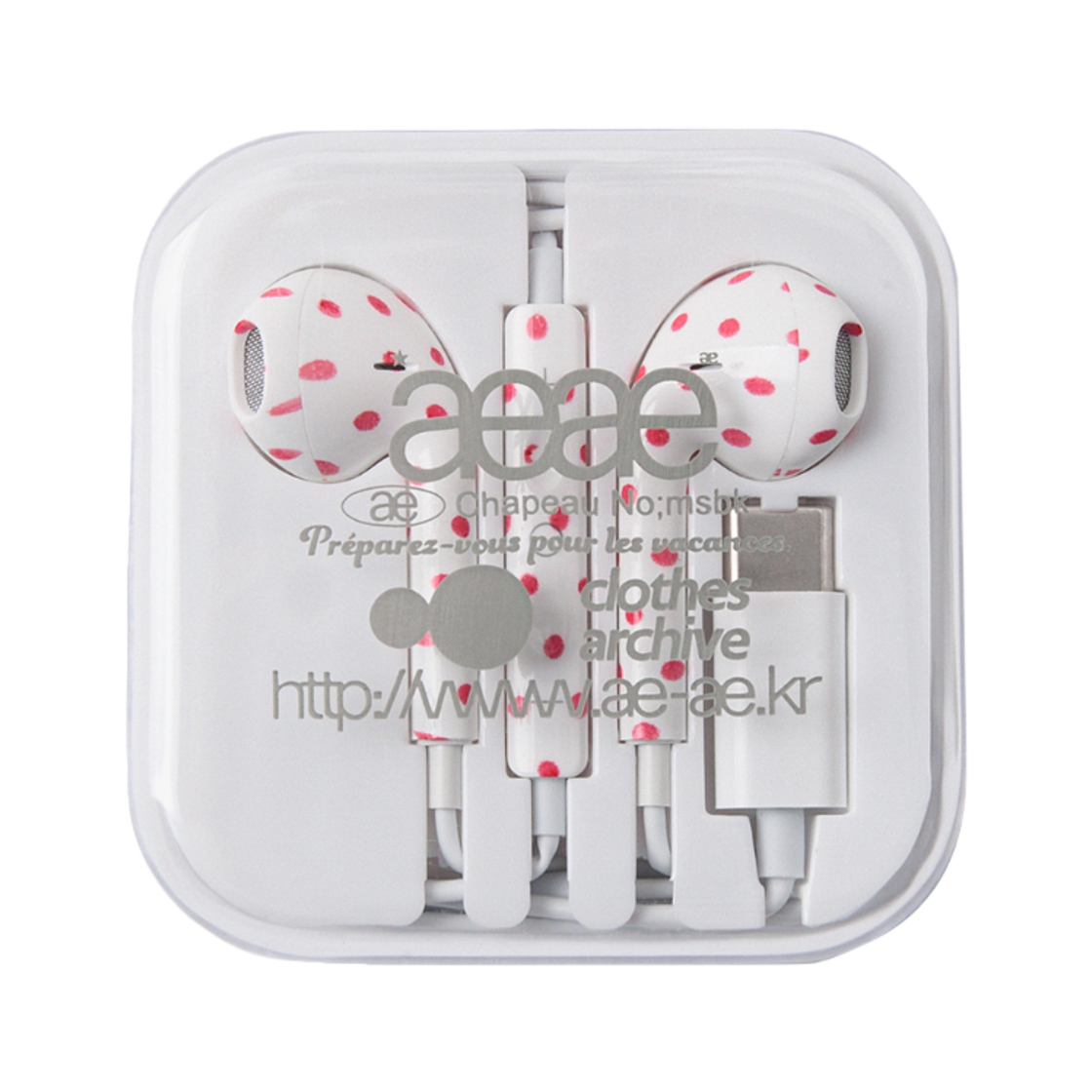 - AEAE USB-C AE Custom Earphones White Red (Korean Ver.)