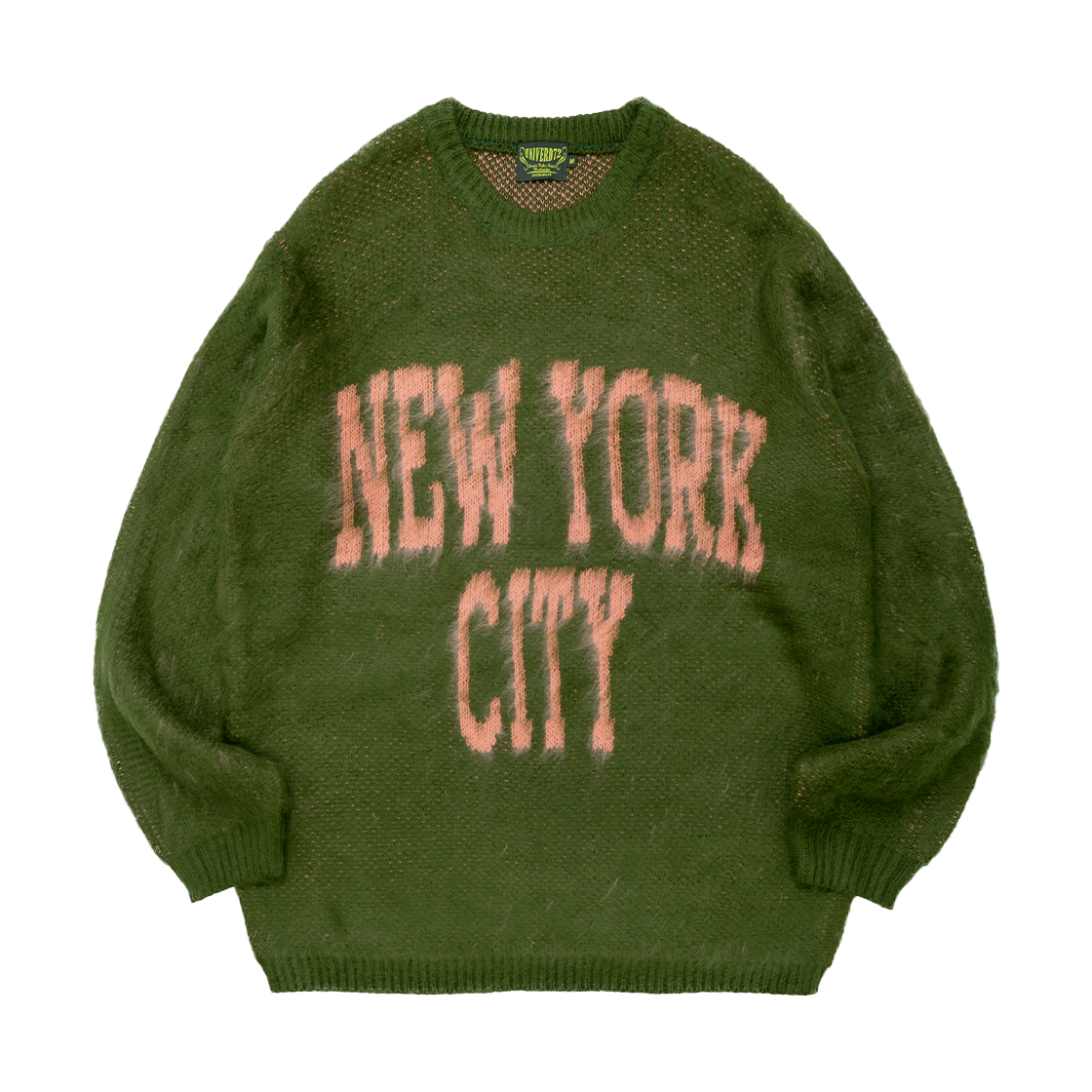 22349OL Houston Japan UNIVERD72 Mohair Touch College Sweater NY Olive 22349