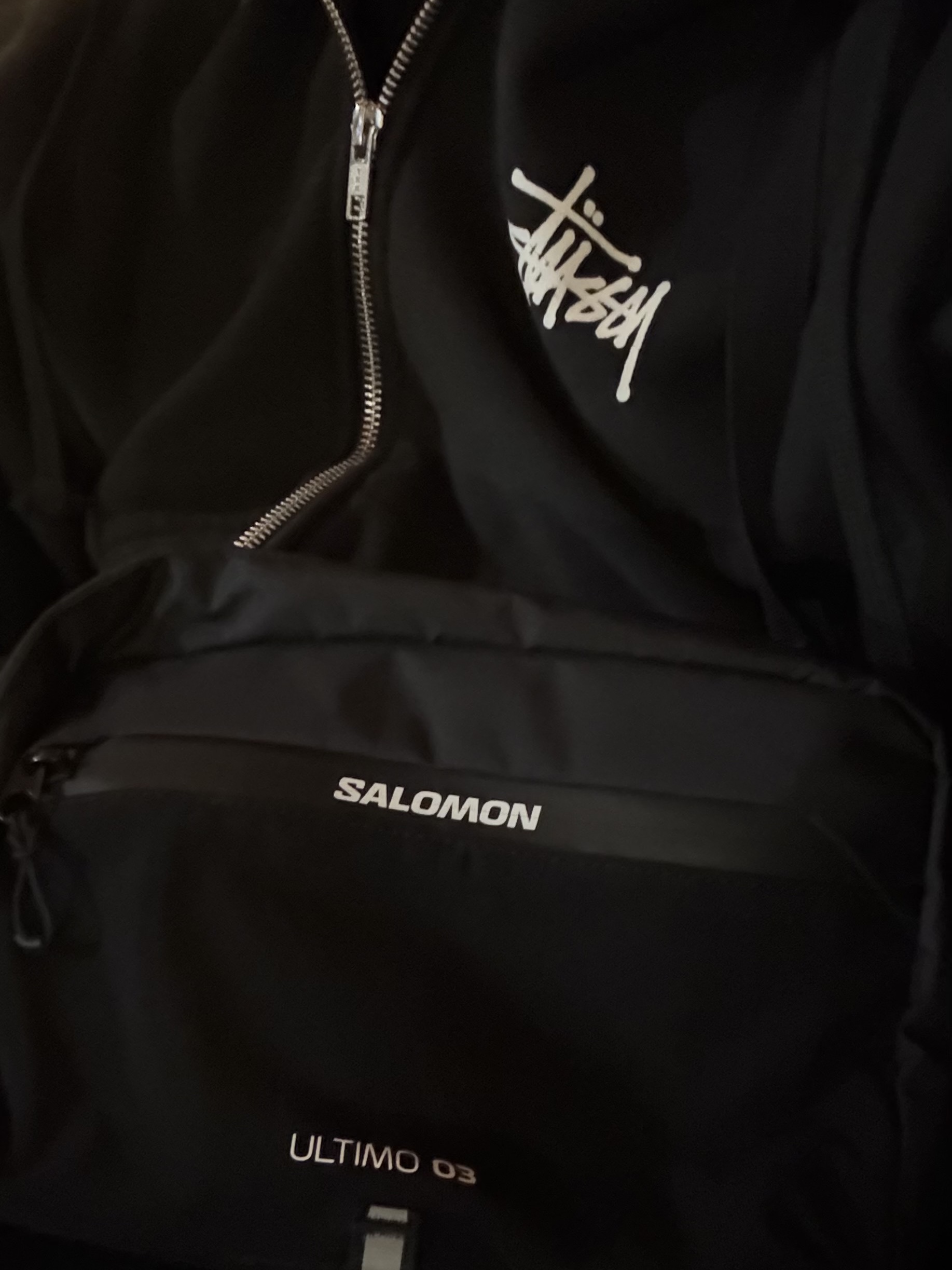 Stussy Basic Zip Hoodie Black 착용 스타일