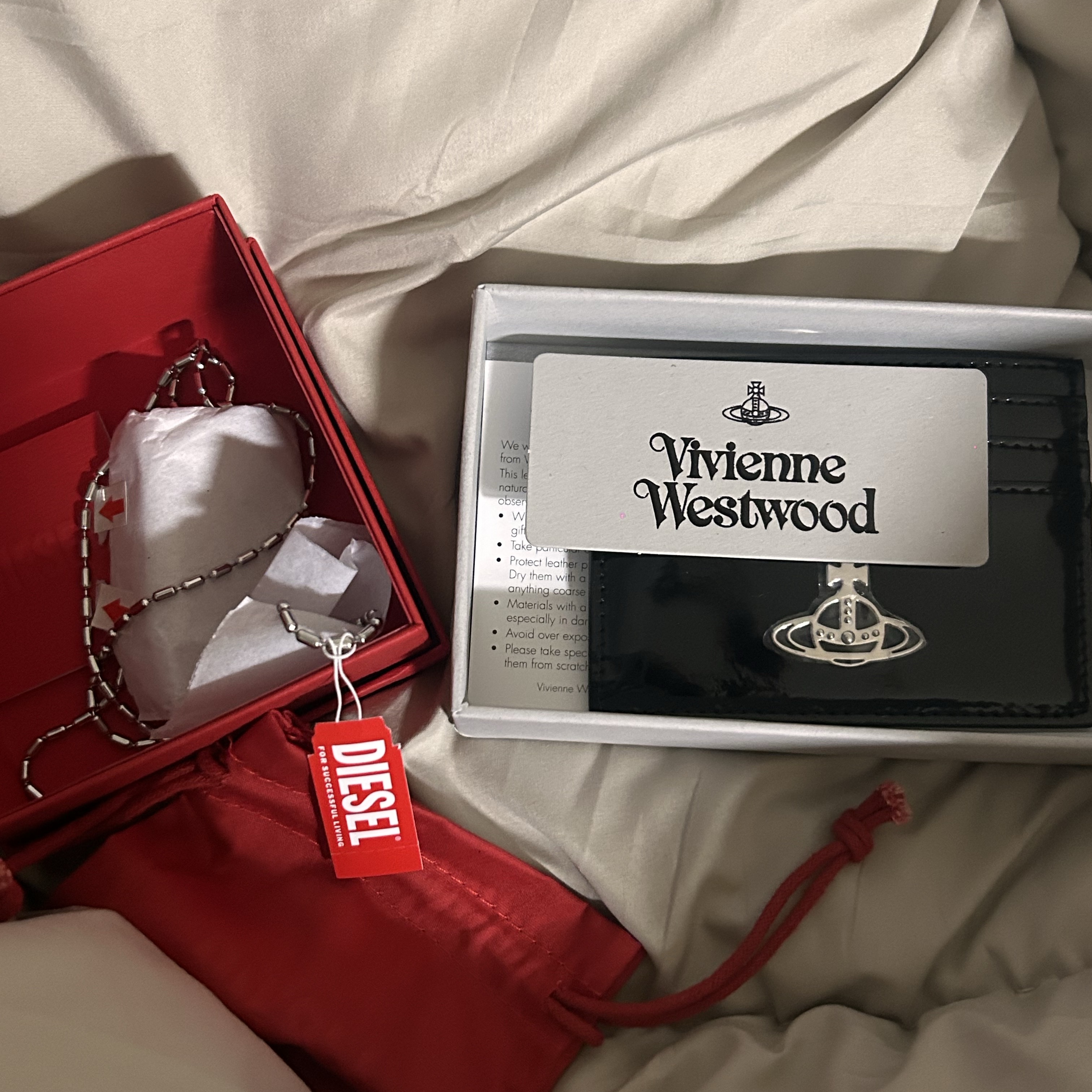 Vivienne Westwood Card Holder Black, Diesel Dx0011 Stainless Steel Double Dog Tag Necklace Silver 착용 스타일