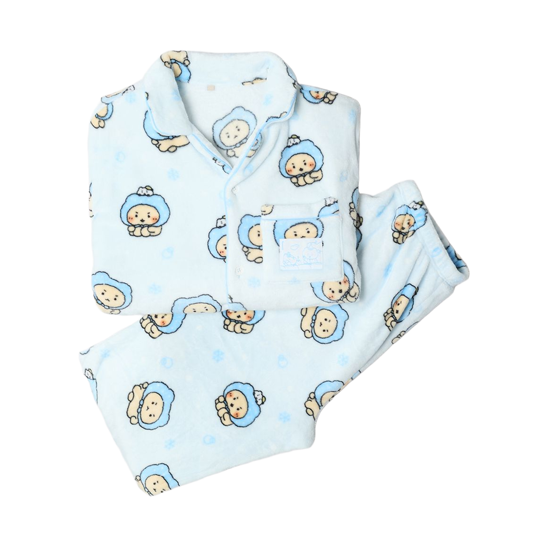 스파오 x 망그러진곰 수면 파자마 세트 라이트 블루(Spao x Manggom Sleep Pajama Set Light Blue)